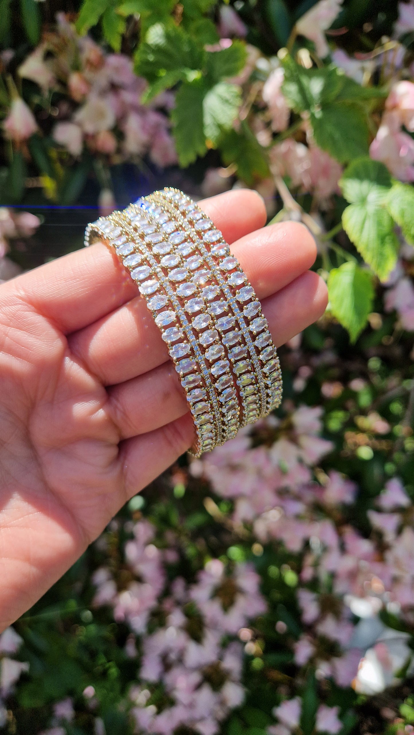 RITA - Luxury Silver American Diamond Bangles