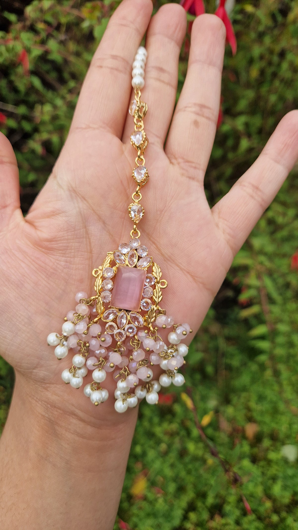 HUMASIYA - Beautiful Small elegant Pakistani Jewellery Set - PINK