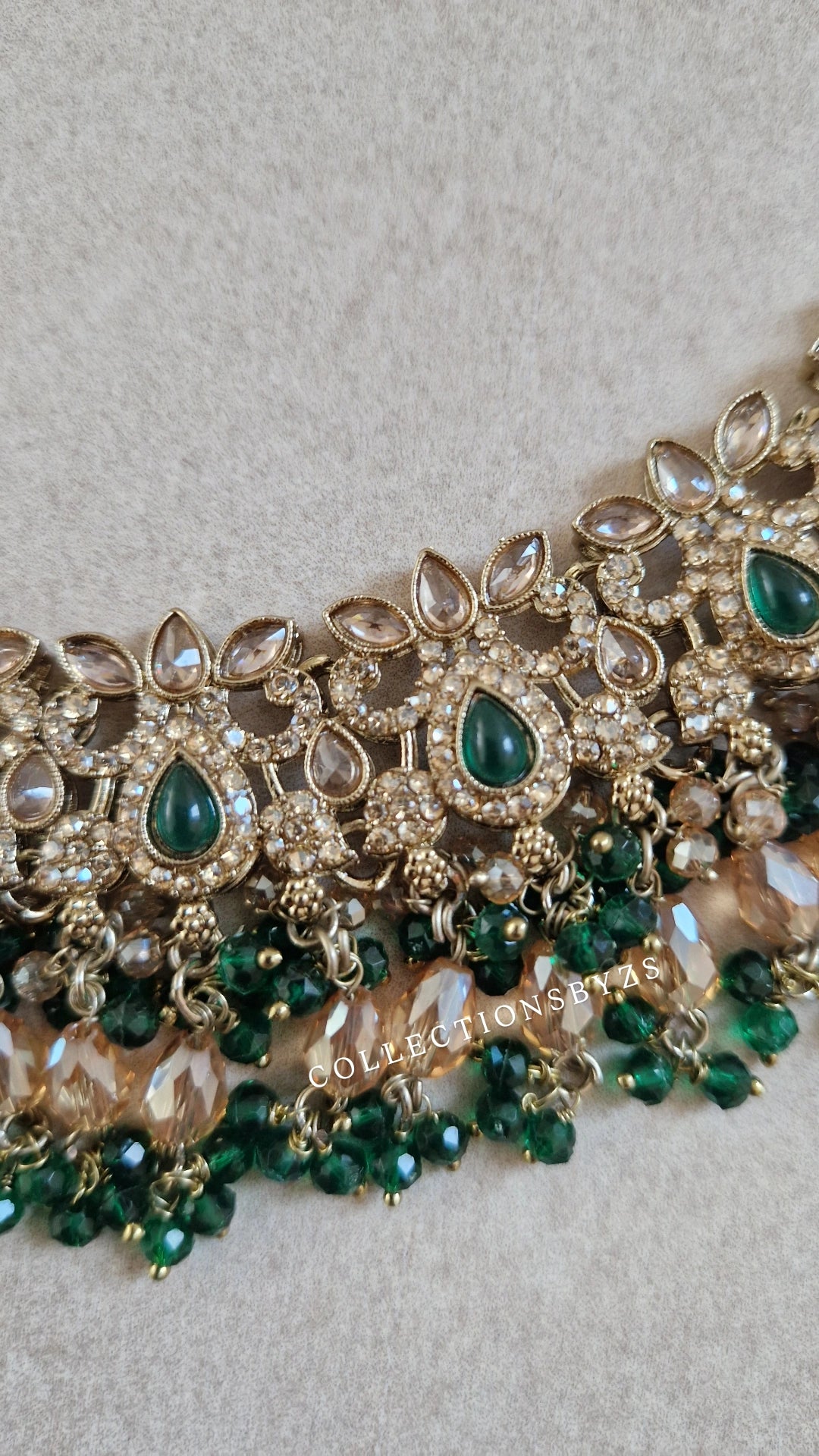 ASIYA- Dark Green Indian Party Wear Set - 4 piece