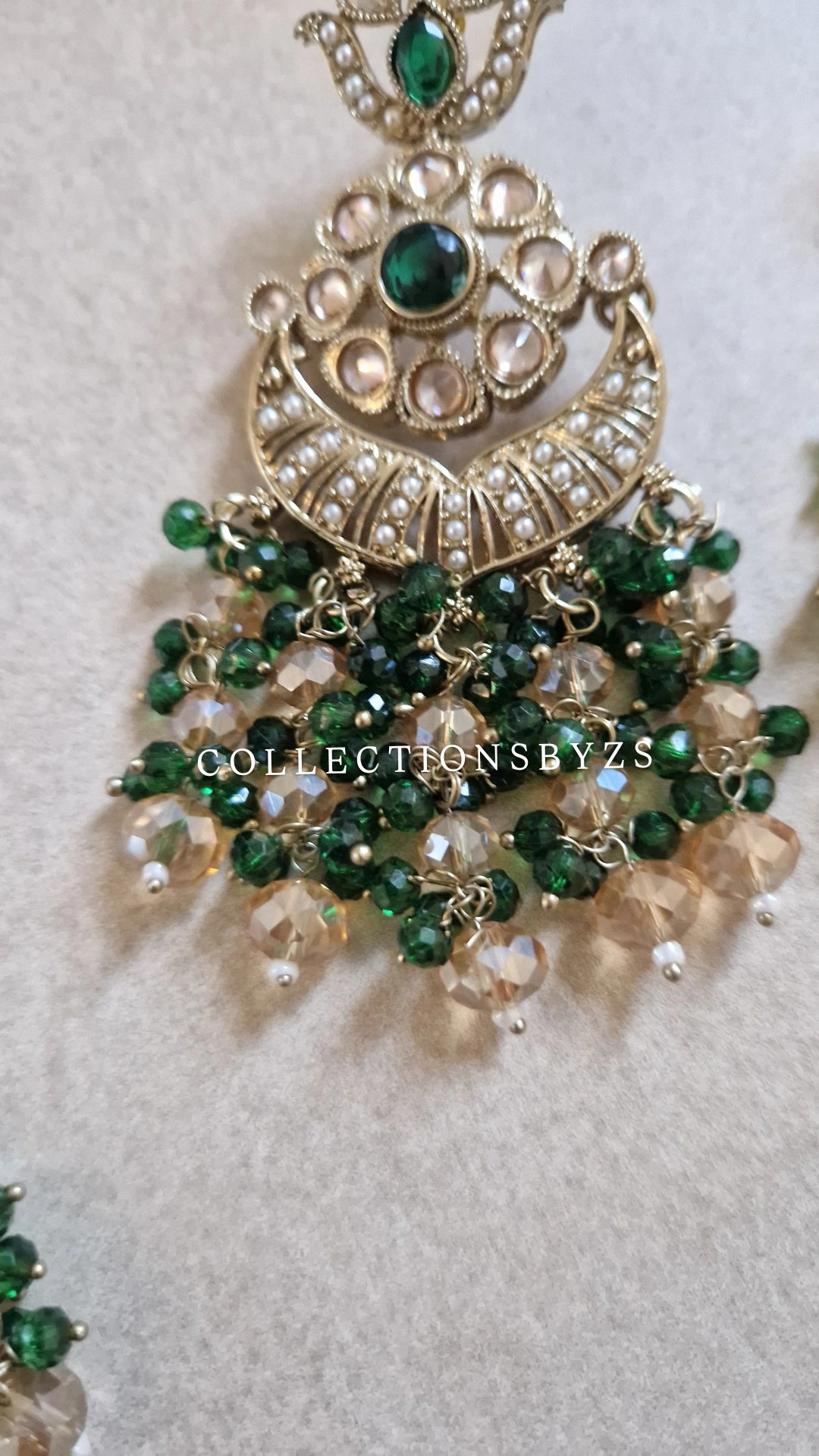 HALIMA- Beautiful Indian 4 piece Necklace Set - GREEN