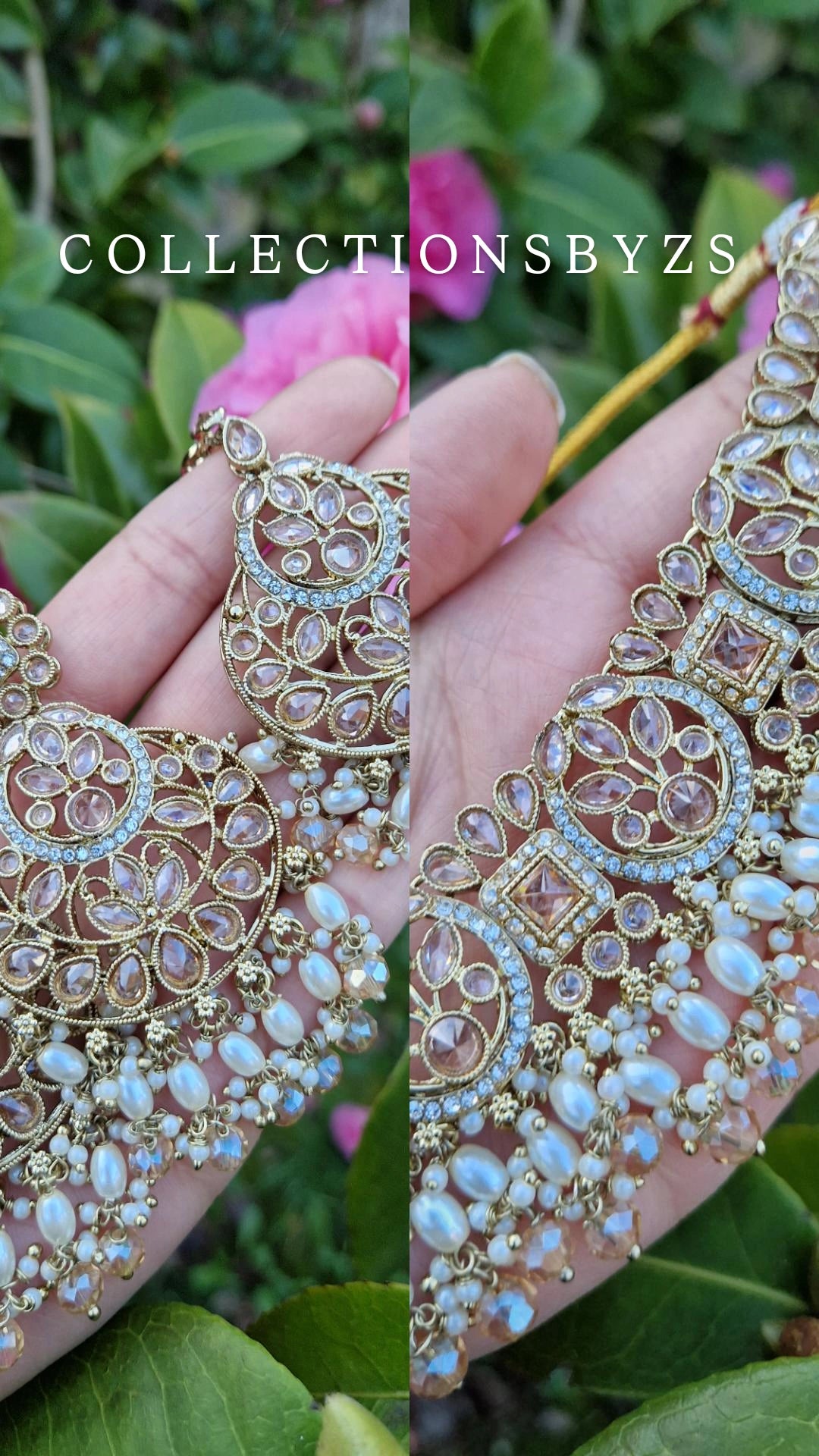 DINA- Elegant Indian Party Jewellery Set - GOLD