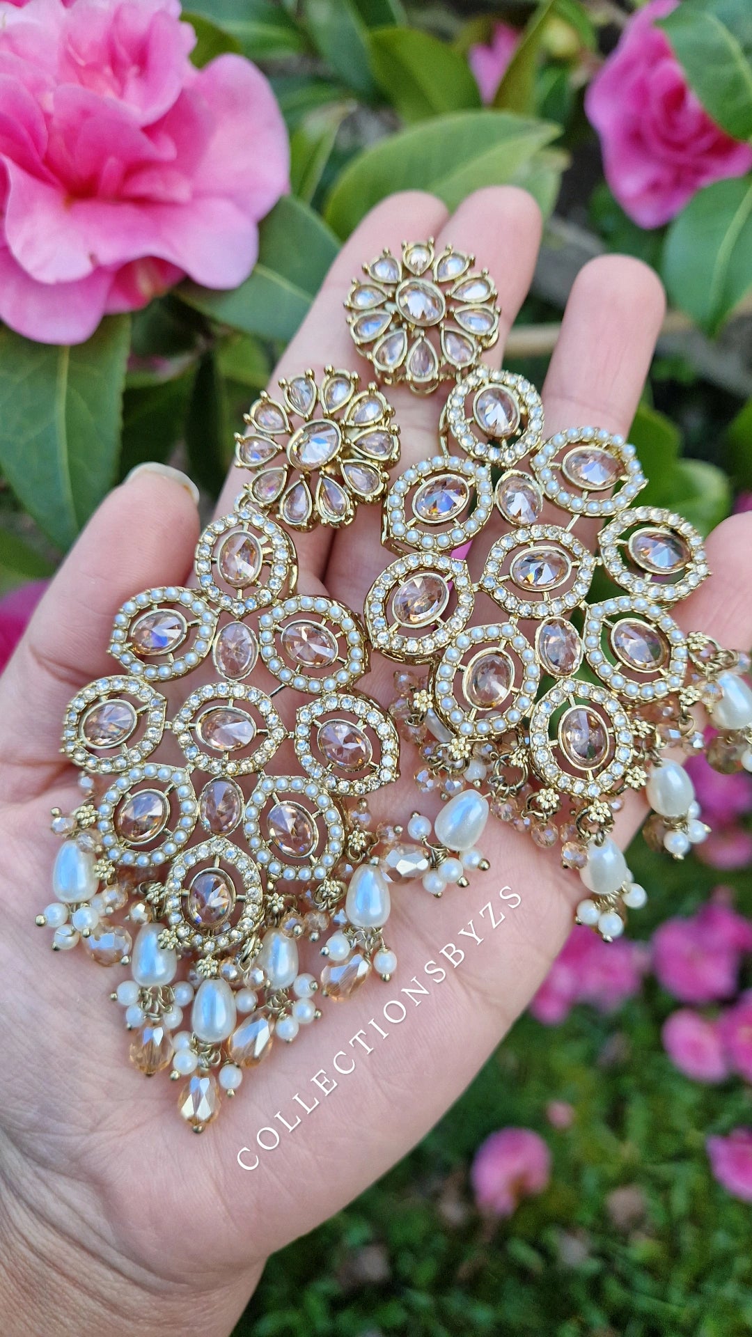 SANA - Elegant Reverse AD Indian Choker Set - GOLD