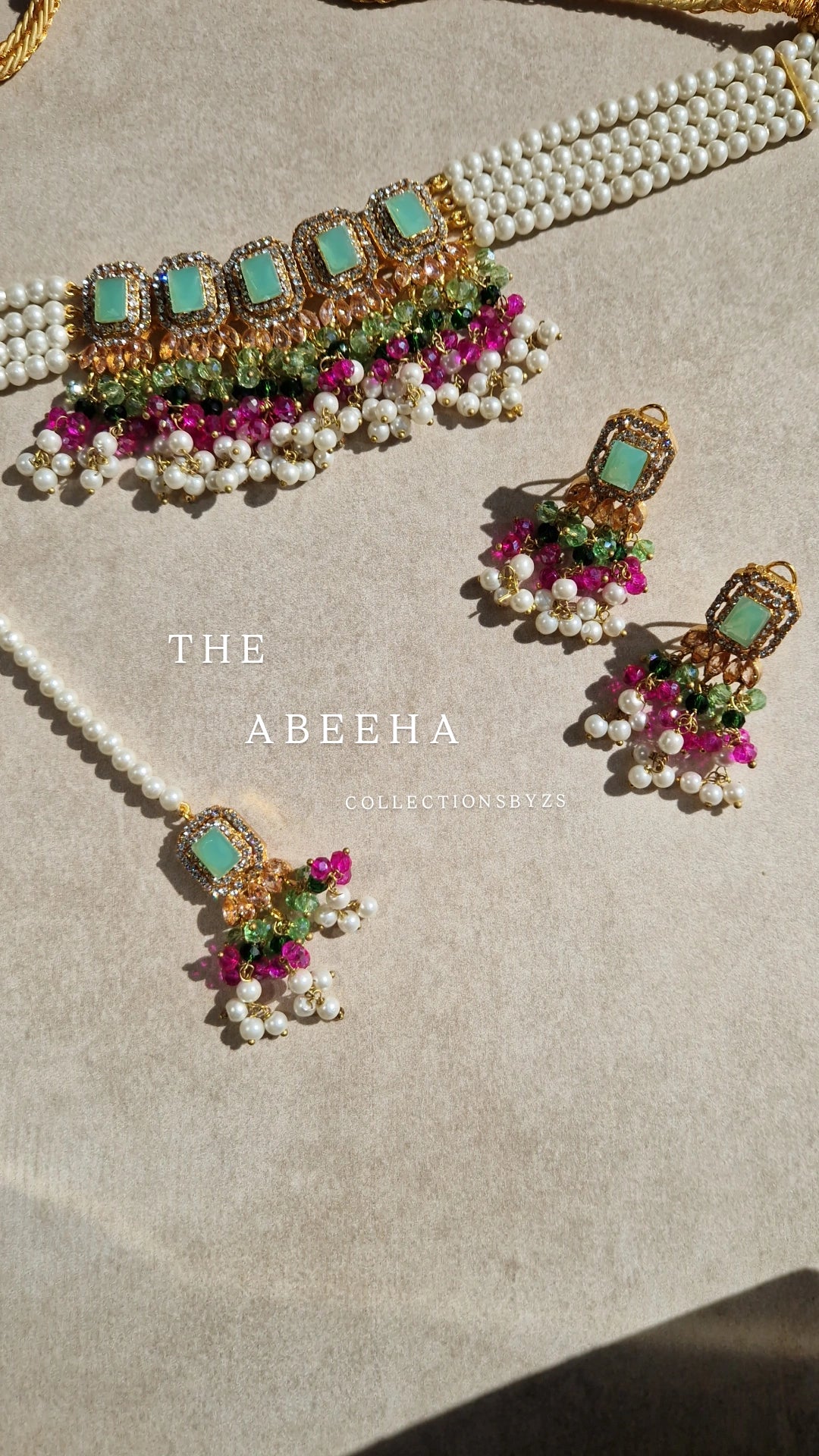 ABEEHA- Mini choker Set- Multicoloured