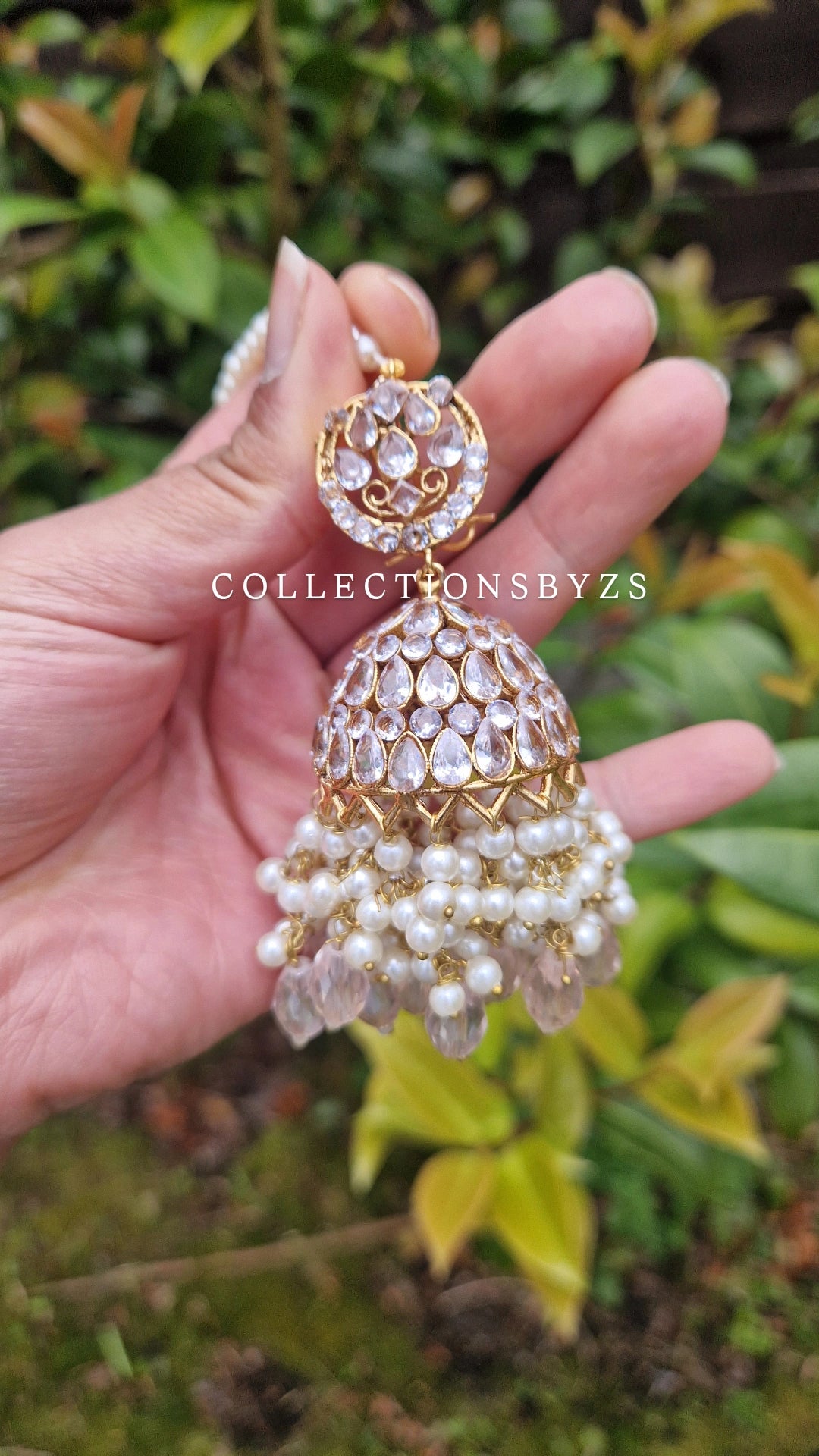 KARIM - Bridal/Semi Bridal Necklace, Earrings, Tikka & Jhumar - Light Pink and pearl