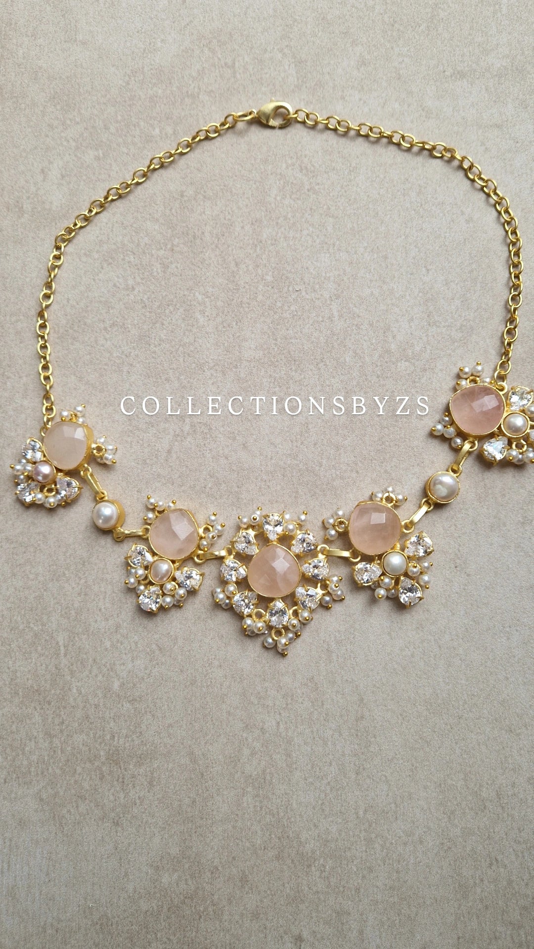 ZAHIDA - Small *Premium* Fresh Water Pearl and Rose Quartz Set