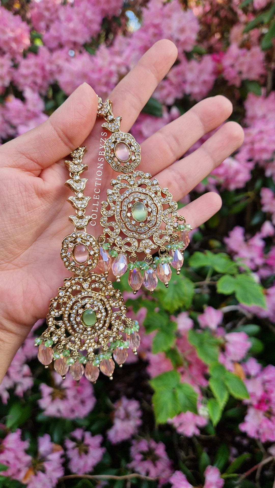 AFREEN - Stunning Indian 4 Piece Set - Pink & Green