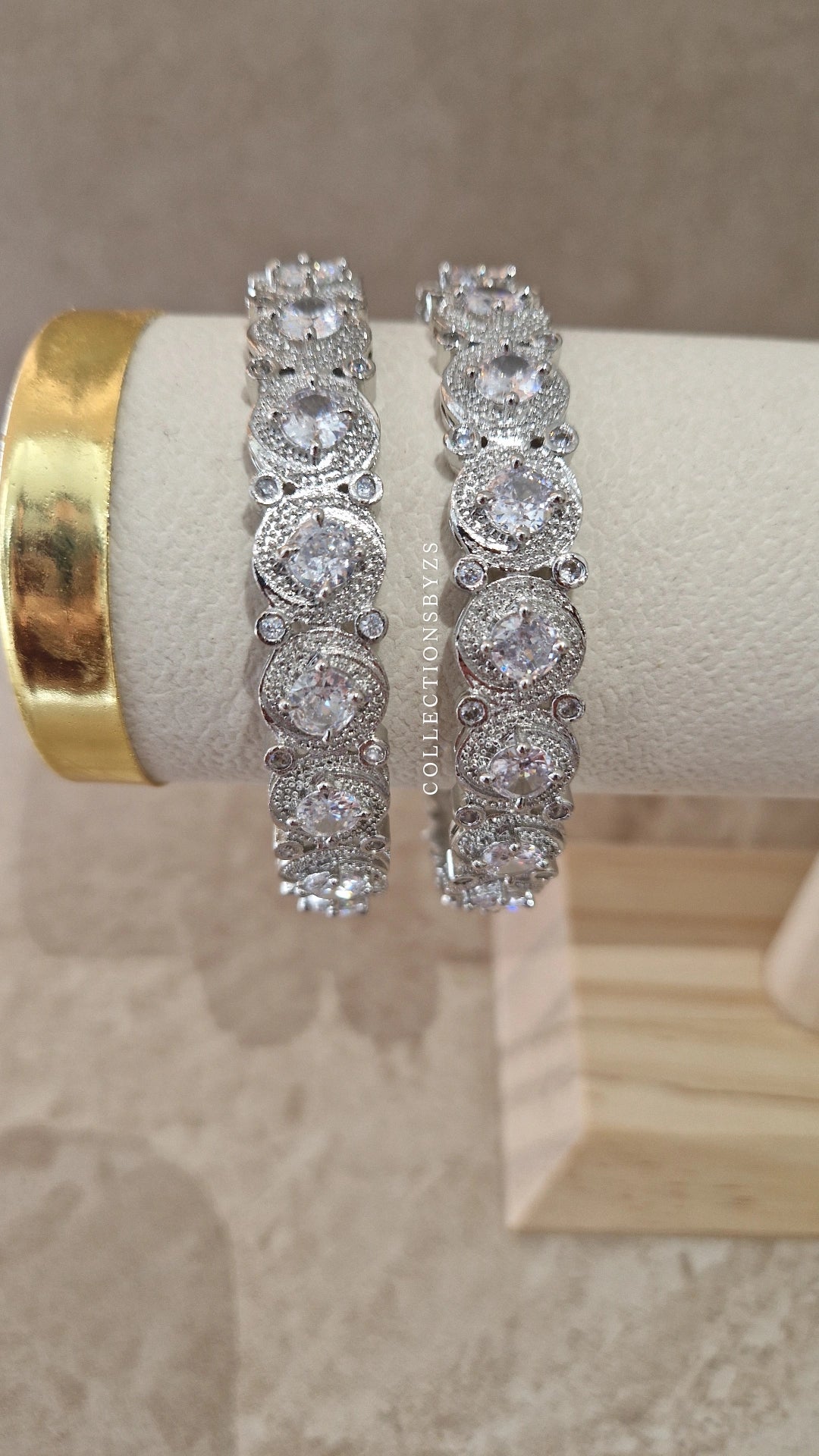 RUMEENA - Beautiful Silver Bangles - FULL SILVER - CLEAR