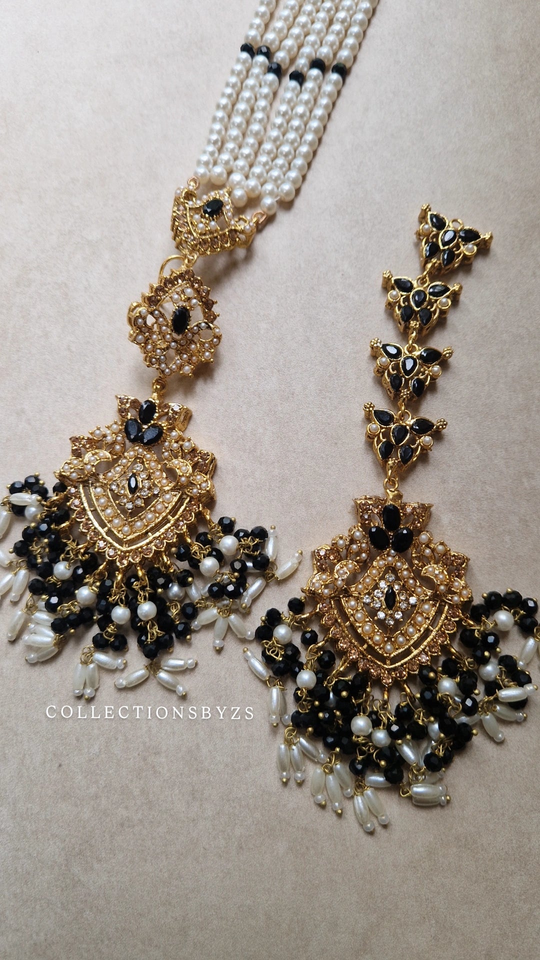 HUMERA - Pakistani Earrings & Tikka with Saharas.
