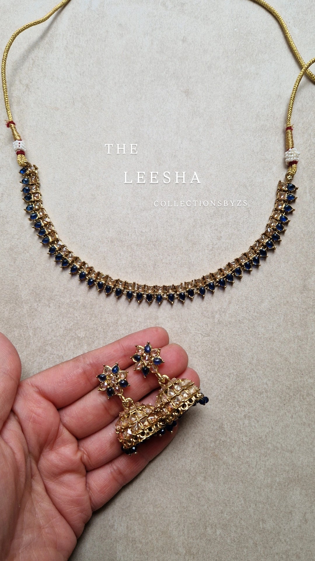 LEESHA - Mini Set Gold & Navy