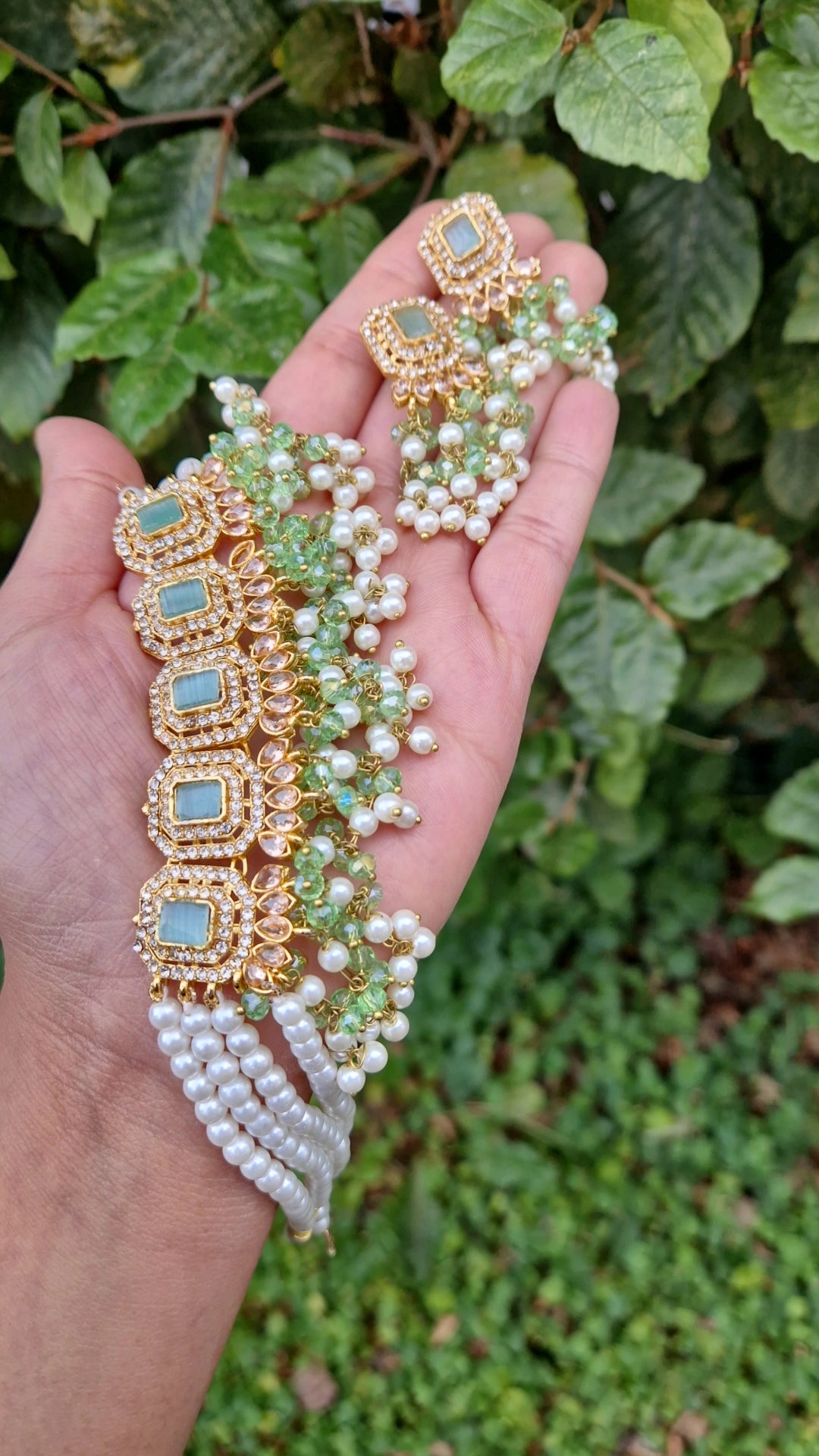 ABEEHA- Mini Pakistani Set- Light green - Very Small and Elegant