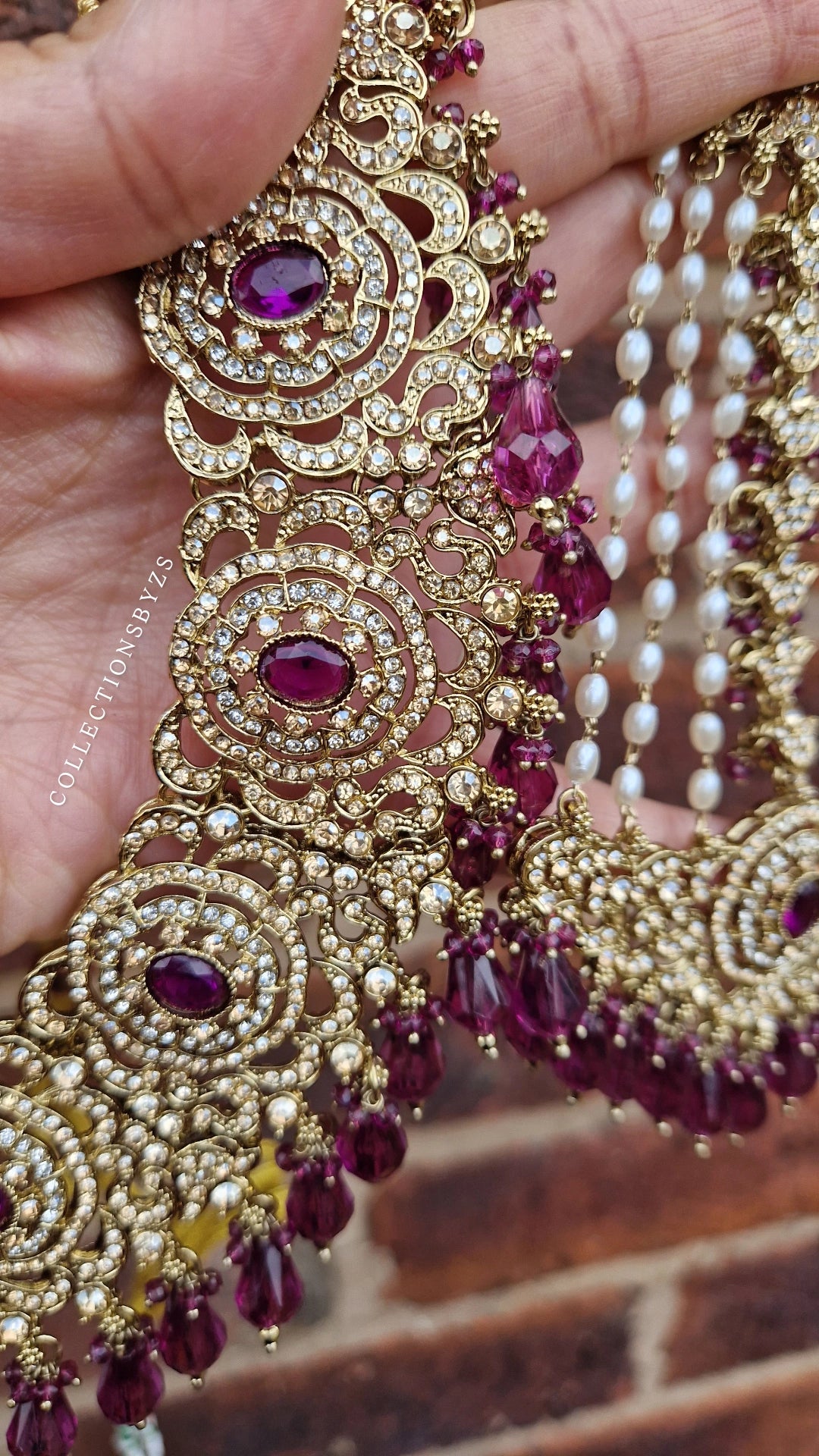 A F R E E N - Plum Jewellery Set