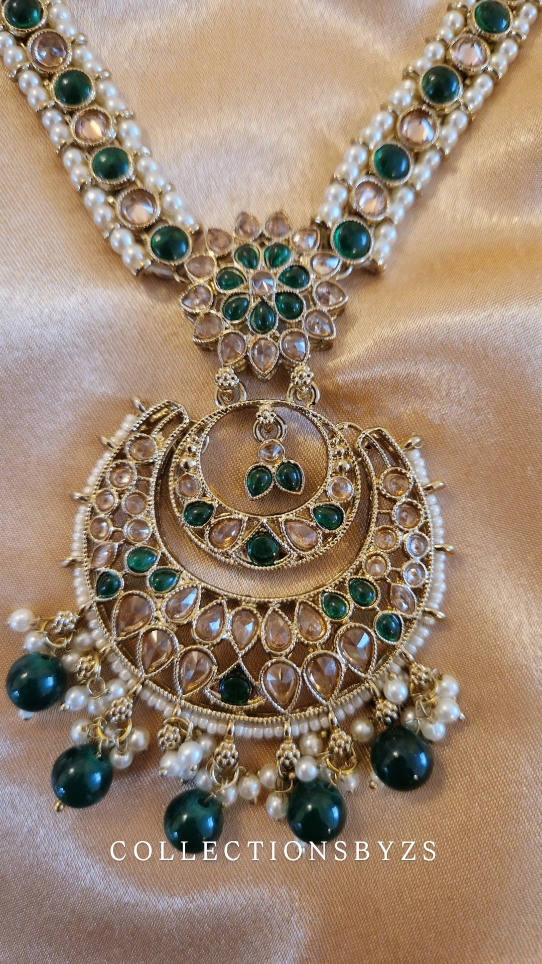 HANUFA - Elegant Indian Mala long Set - Green