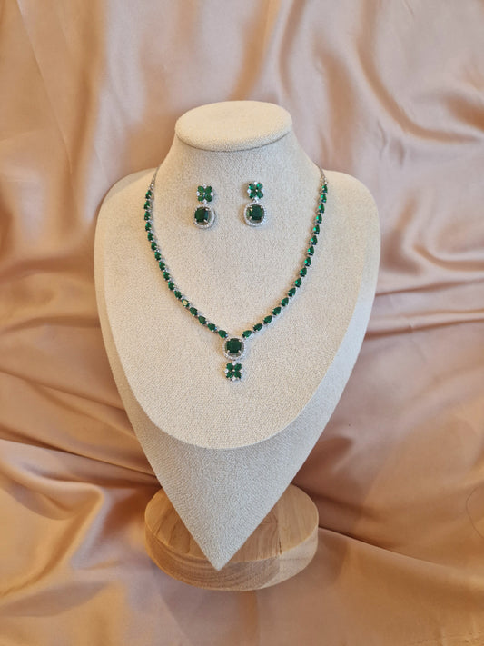 Elegant Green Drop Necklace