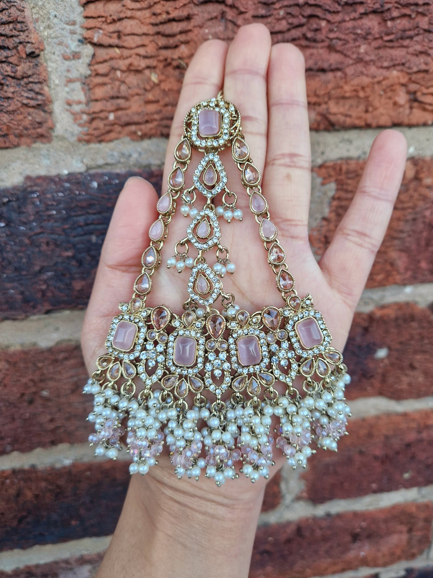 R U M A I S A - Pink Elegant Indian Pakistani Party/ Semi Bridal Set