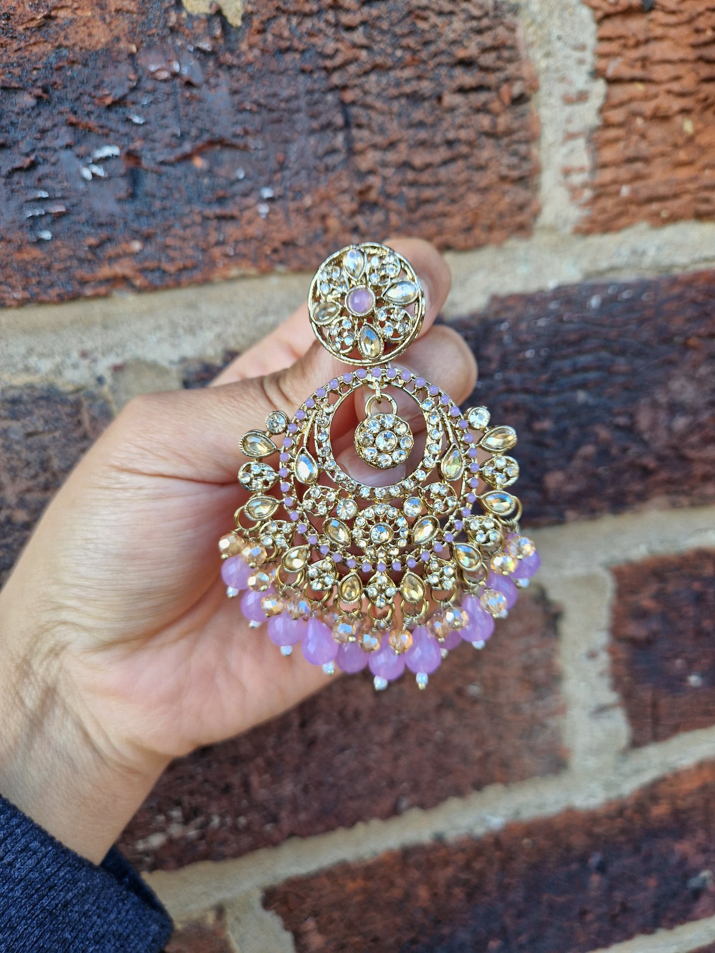 HUDA- Indian Desi Earrings Value - LILAC