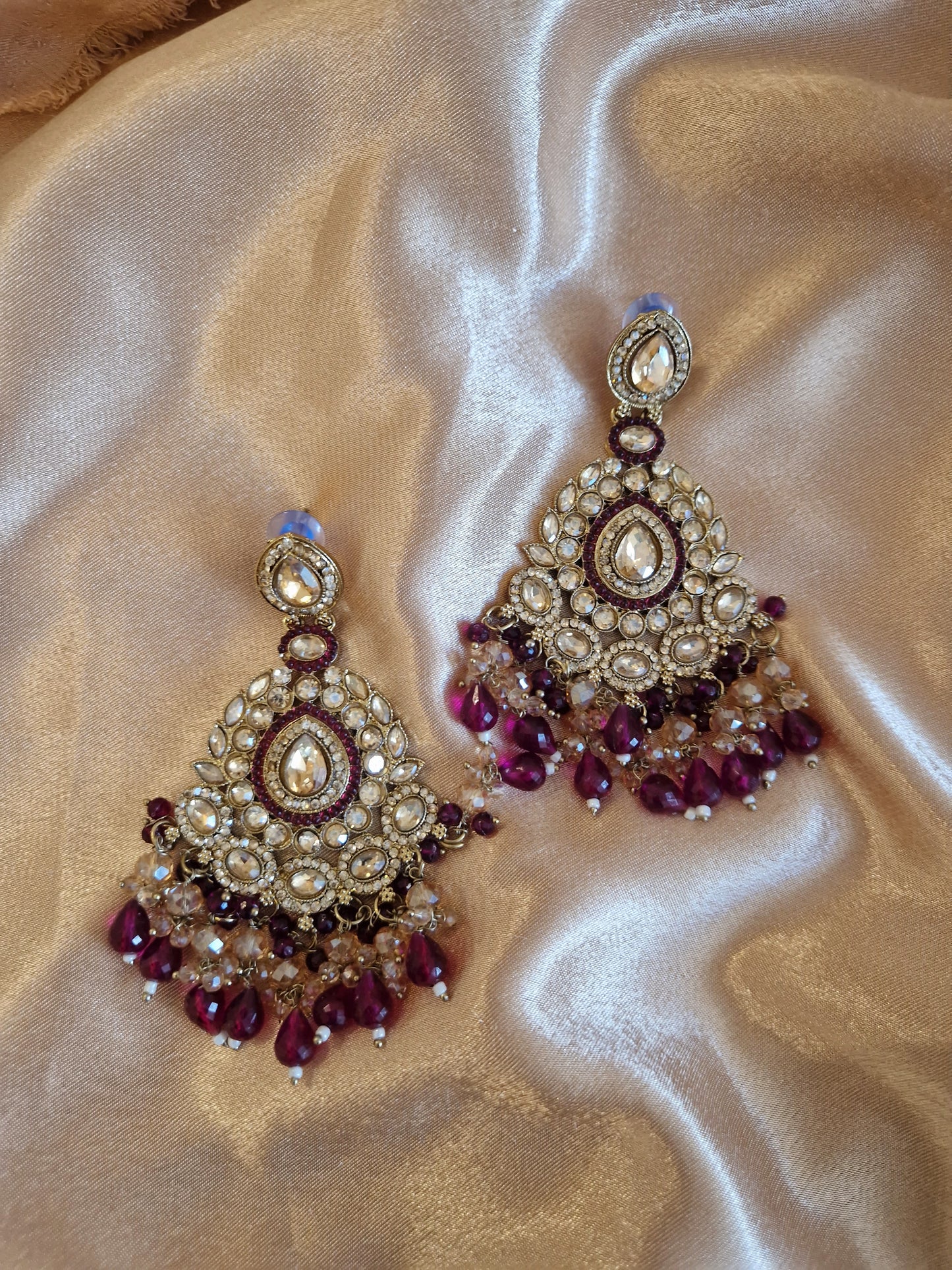 B I S M A - Indian Earrings - PLUM/PURPLE