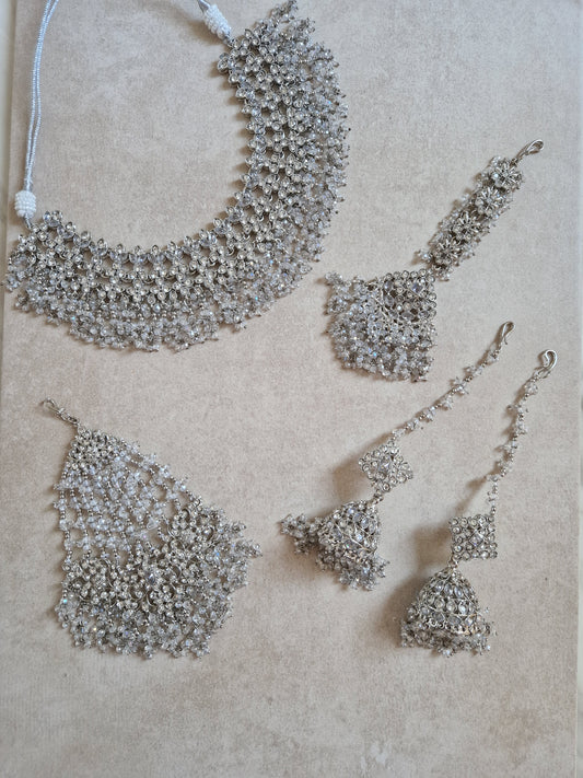 AMELIA - Bridal/Semi Bridal Indian Jewellery set - SILVER