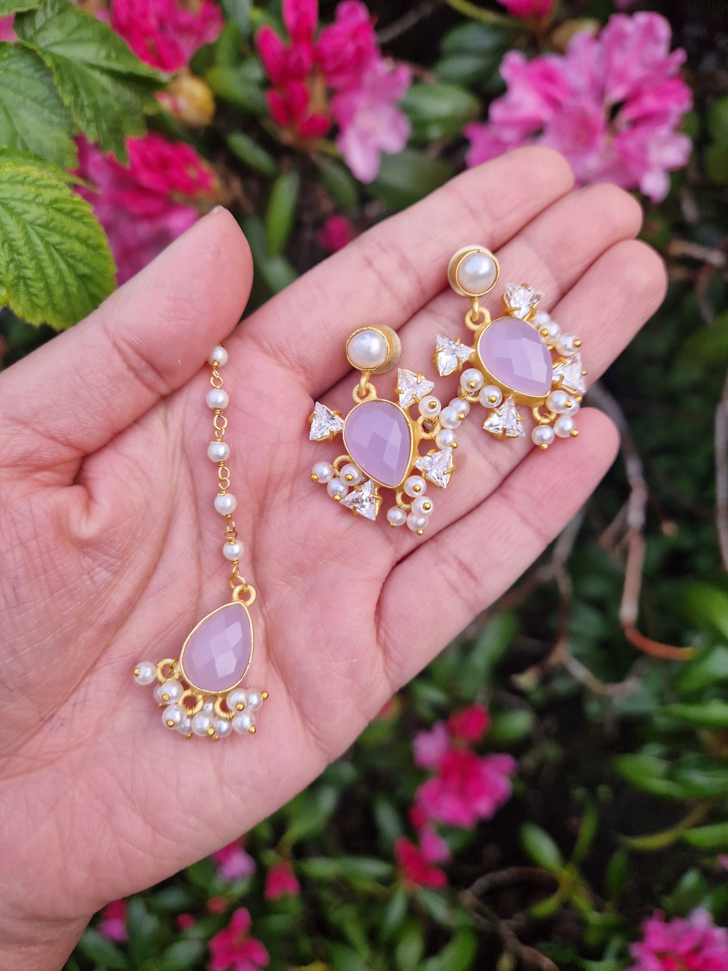 SOFIA- VERY Small, Beautiful Elegant Premium, Mother of Pearl & Lilac