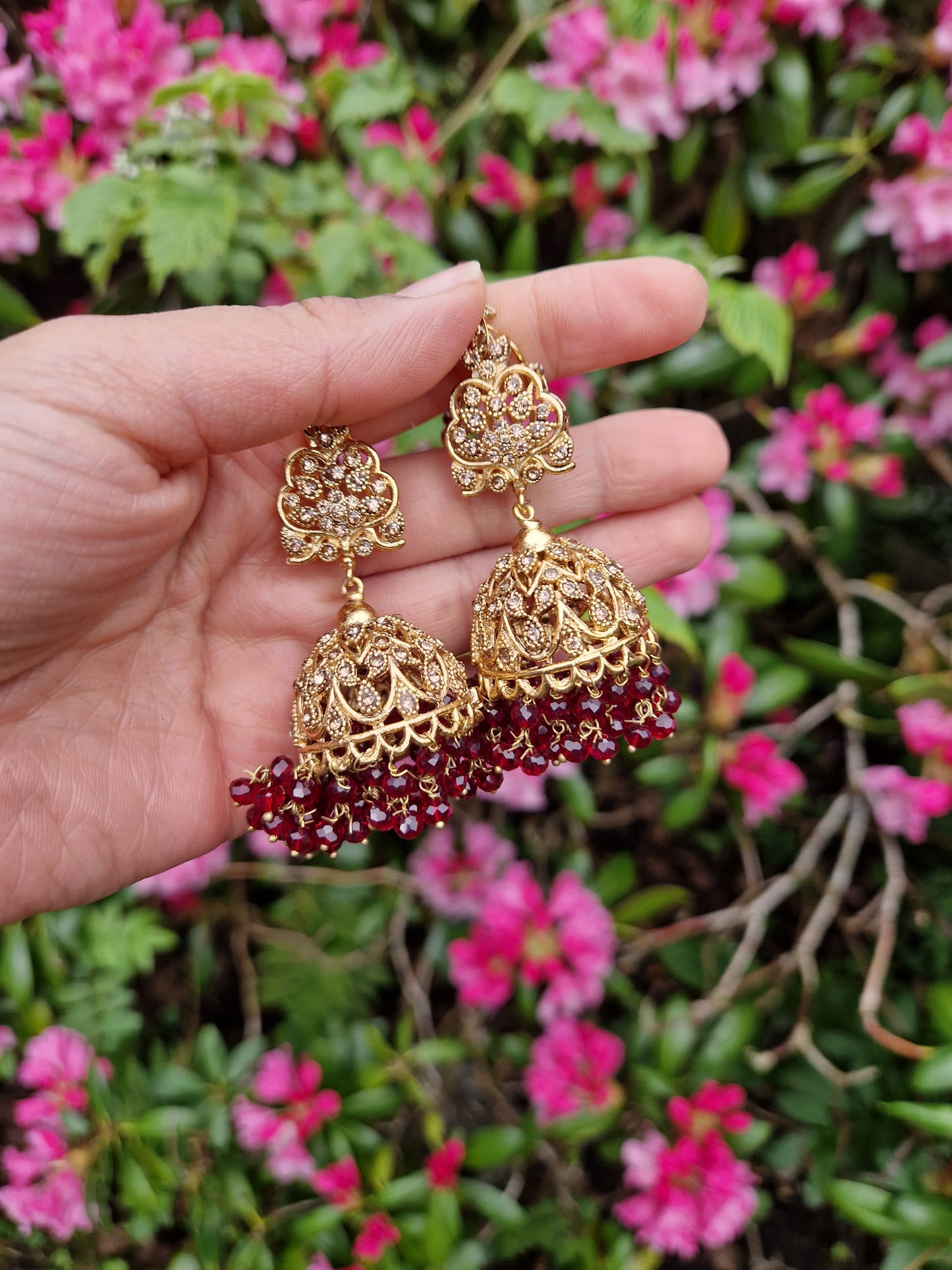ZARA- Premium Pakistani Earrings, Tikka and OVERSIZED Jhumar Set
