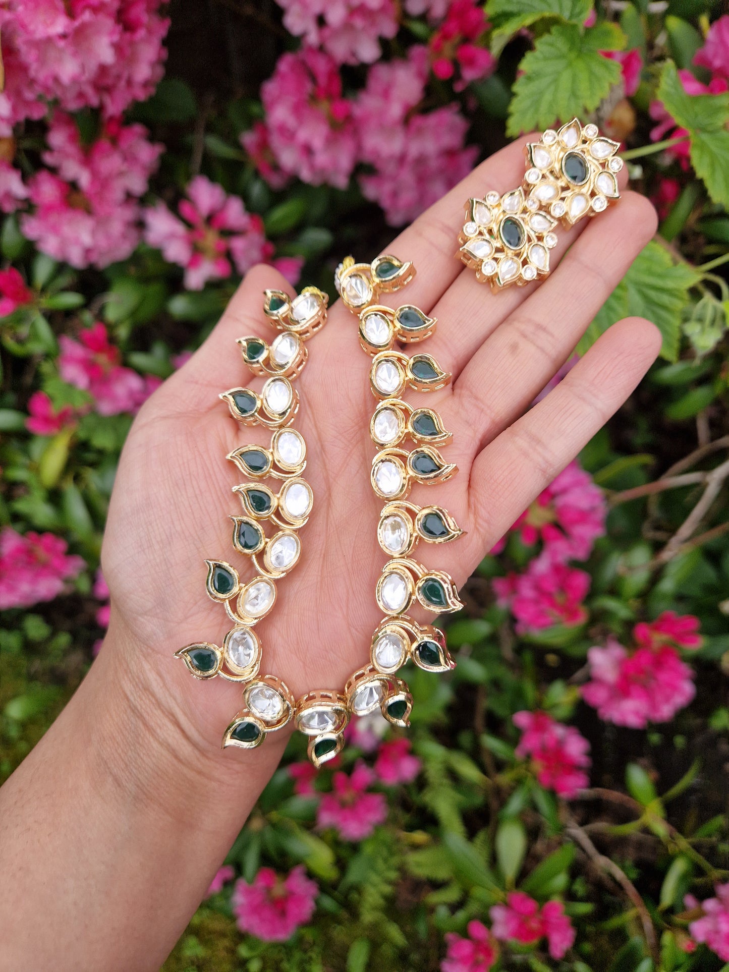 ZARMINA - INSPIRED Mossonite Set- Dark Green