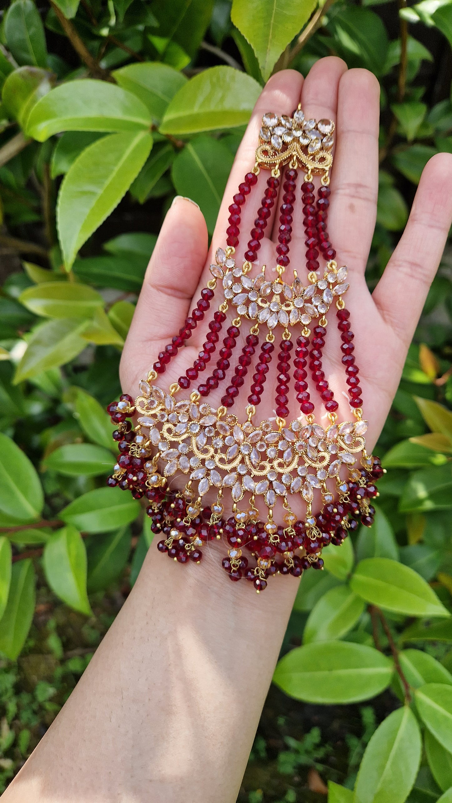 IQRA- Beautiful Pakistani Maroon Bridal Set - 4 piece
