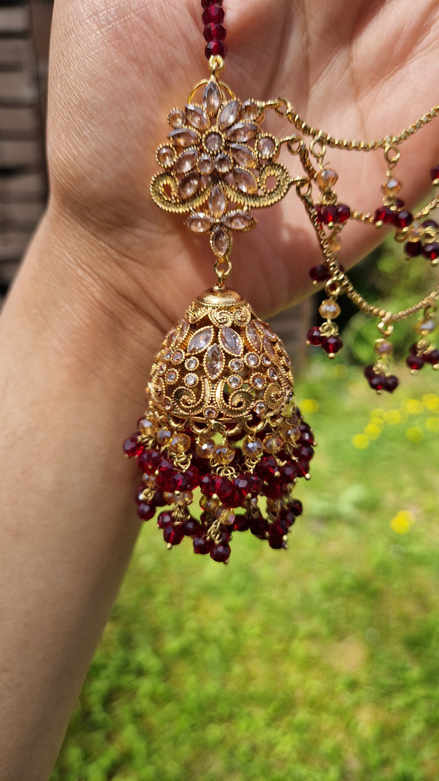 IQRA- Beautiful Pakistani Maroon Bridal Set - 4 piece