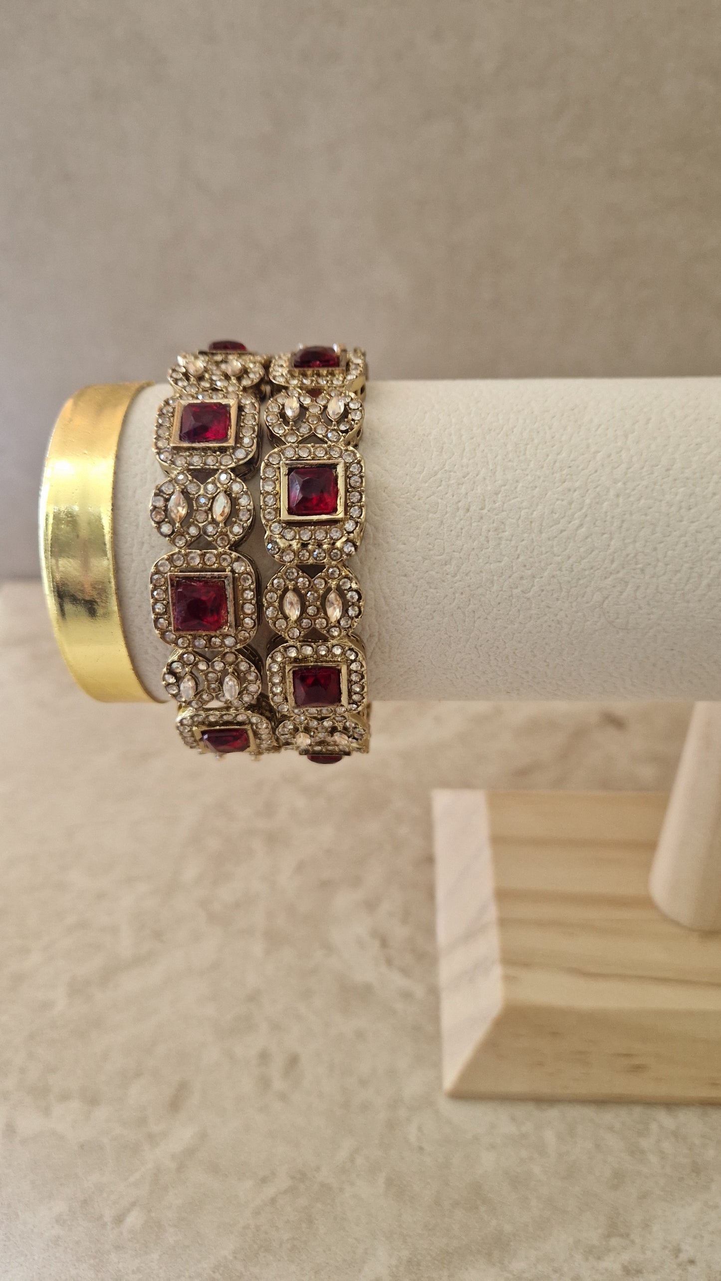 CLEARANCE: Stunning Diamante SIZE 2.4 Red bangles.