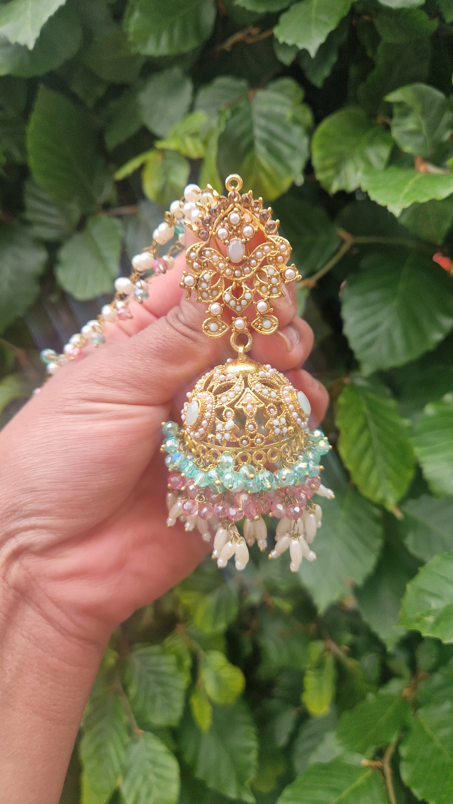 KAINAT  -* IMPERFECT SET* - Aqua Blue and Pink.