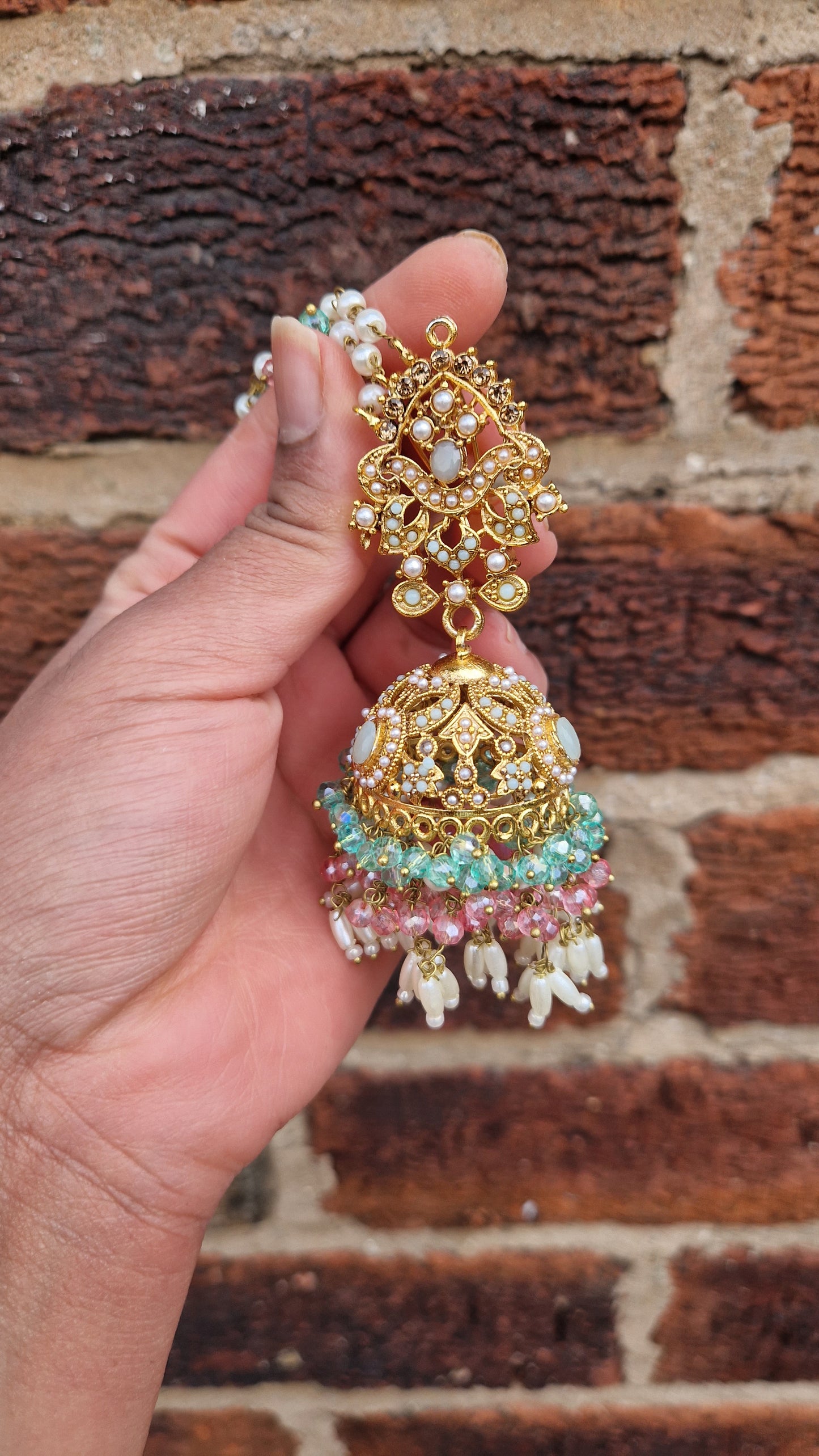 KAINAT  -* IMPERFECT SET* - Aqua Blue and Pink.