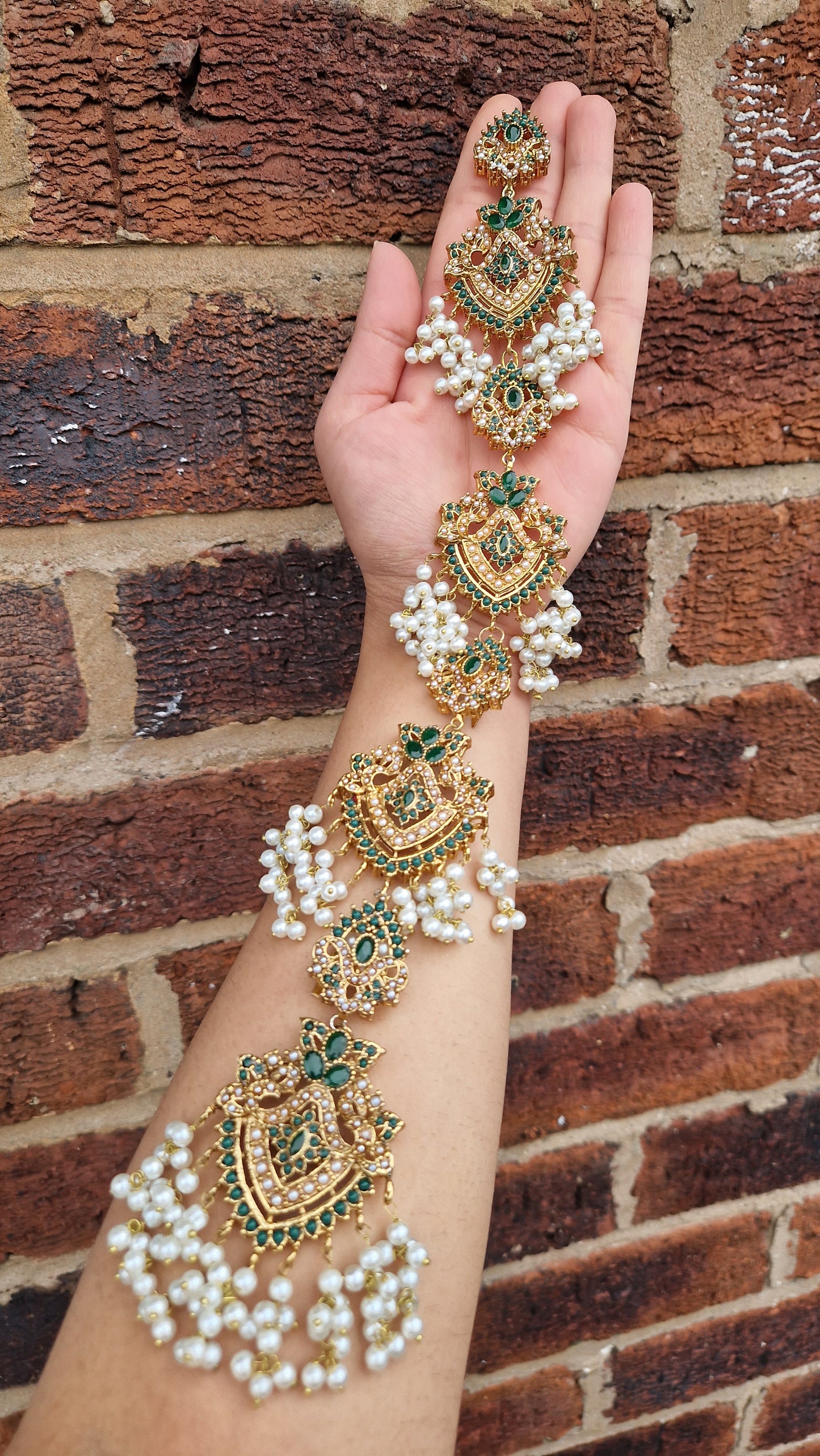 SHANAZ - Pakistani Style Pranda/ Choti - GREEN