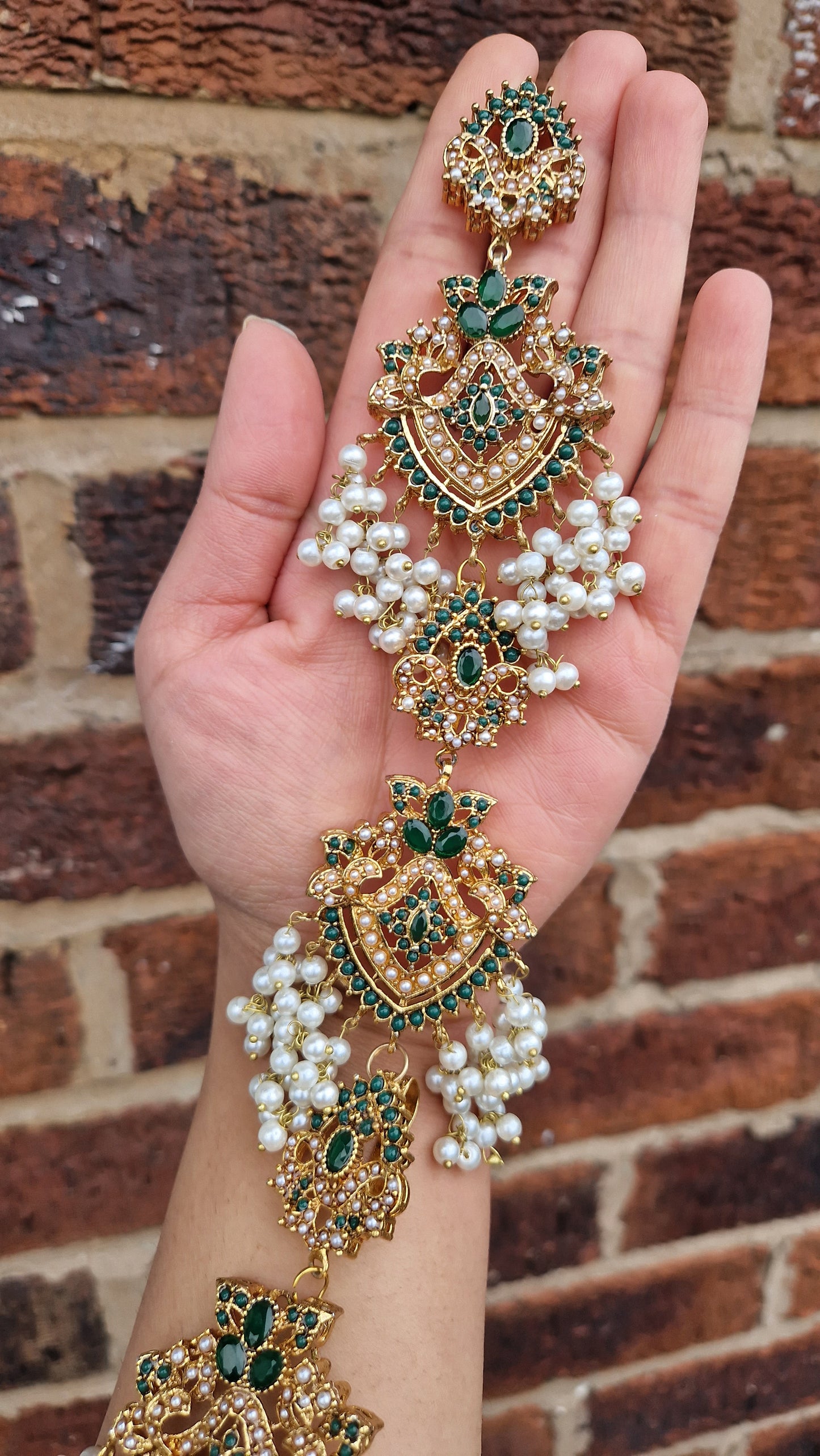 SHANAZ - Pakistani Style Pranda/ Choti - GREEN