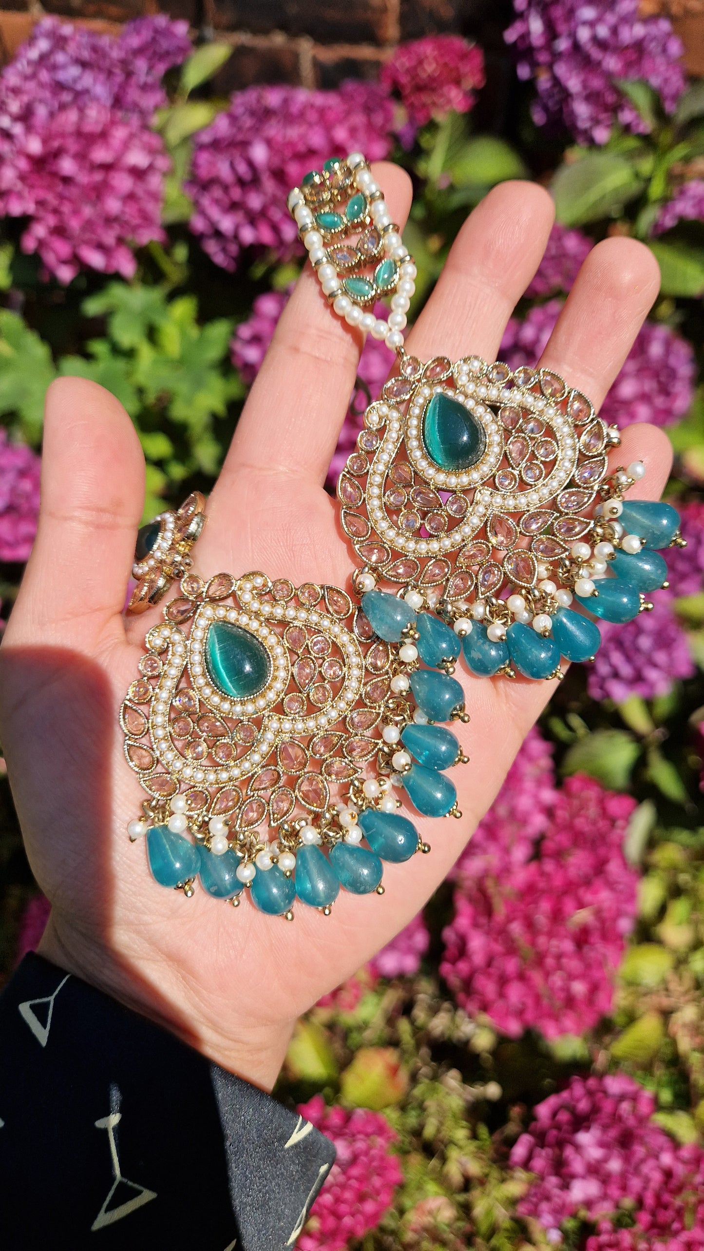 RASAA - Indian Reverse AD Party Set- TURQUOISE