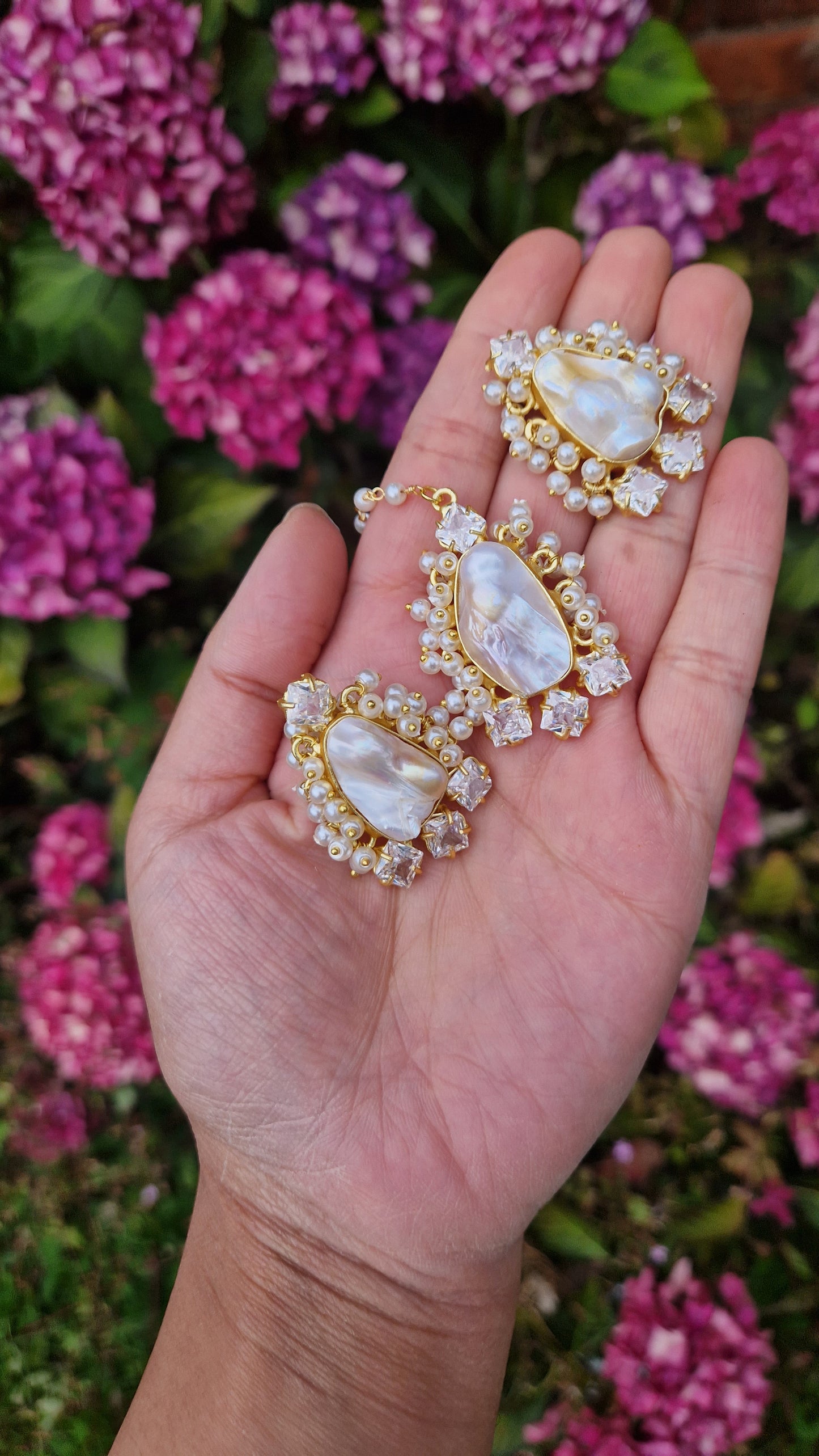 AATIKA- *Premium* Authentic Fresh Water Pearls Necklace Set