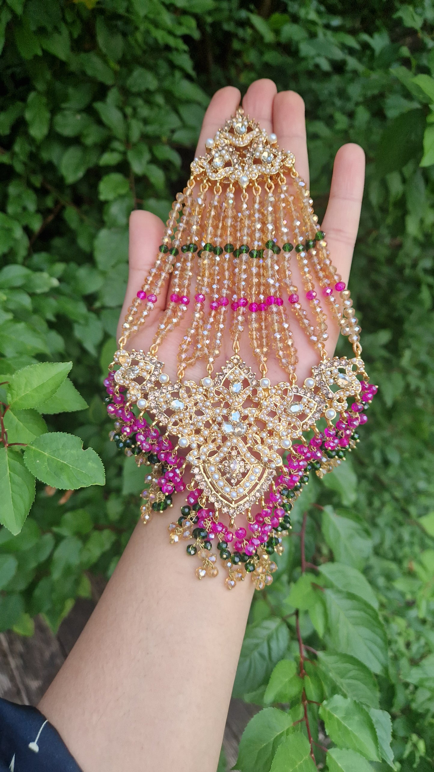 SAMAH- Beautiful Pakistani Multicoloured Mehndi Bridal/Semi Bridal Set