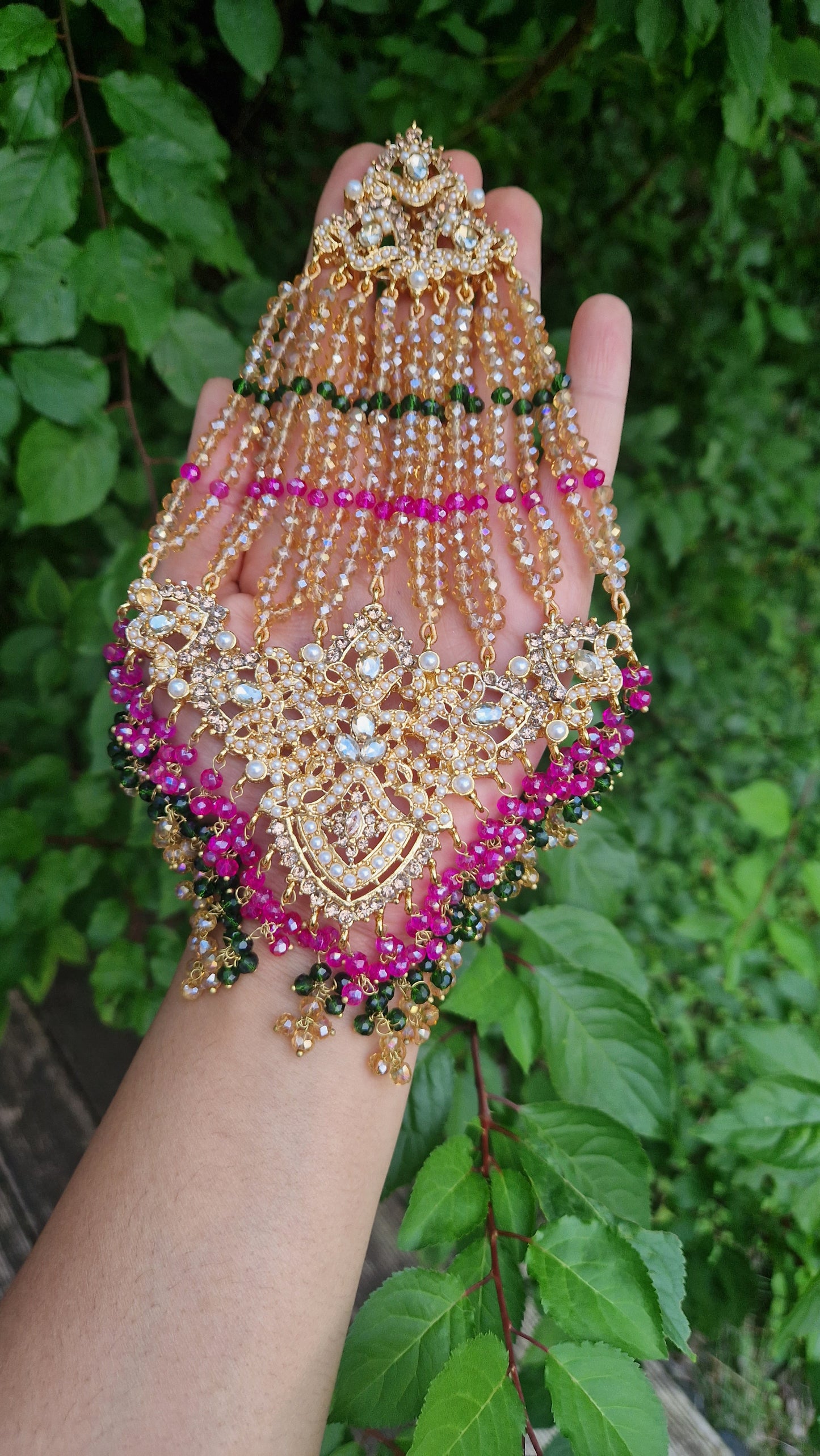 SAMAH- Beautiful Pakistani Multicoloured Mehndi Bridal/Semi Bridal Set