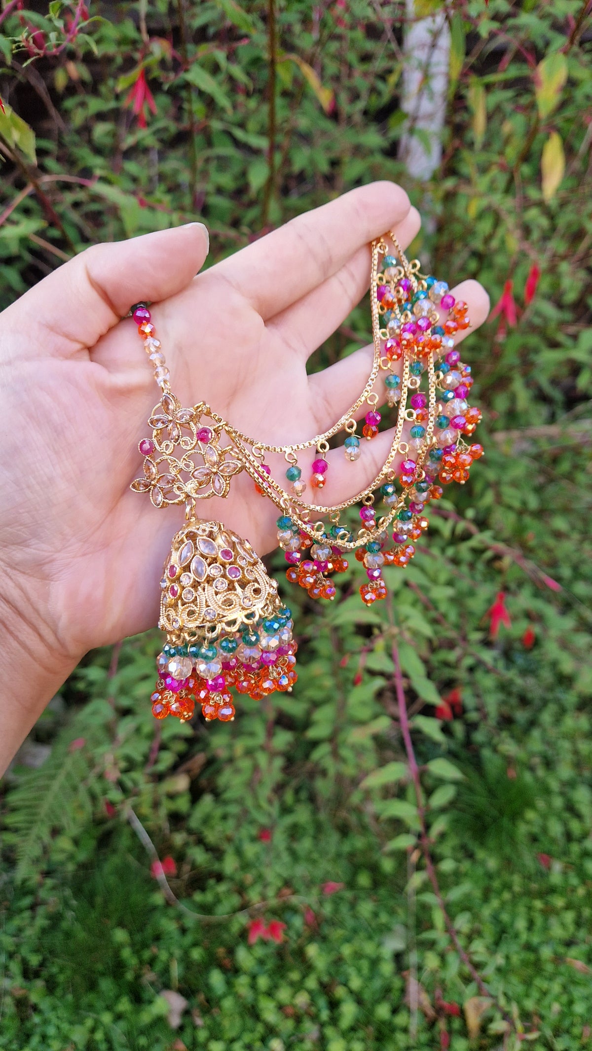 NAZIA- Stunning Mehndi Pakistani Choker Set - Mehndi Colours * INTRODUCTORY OFFER*