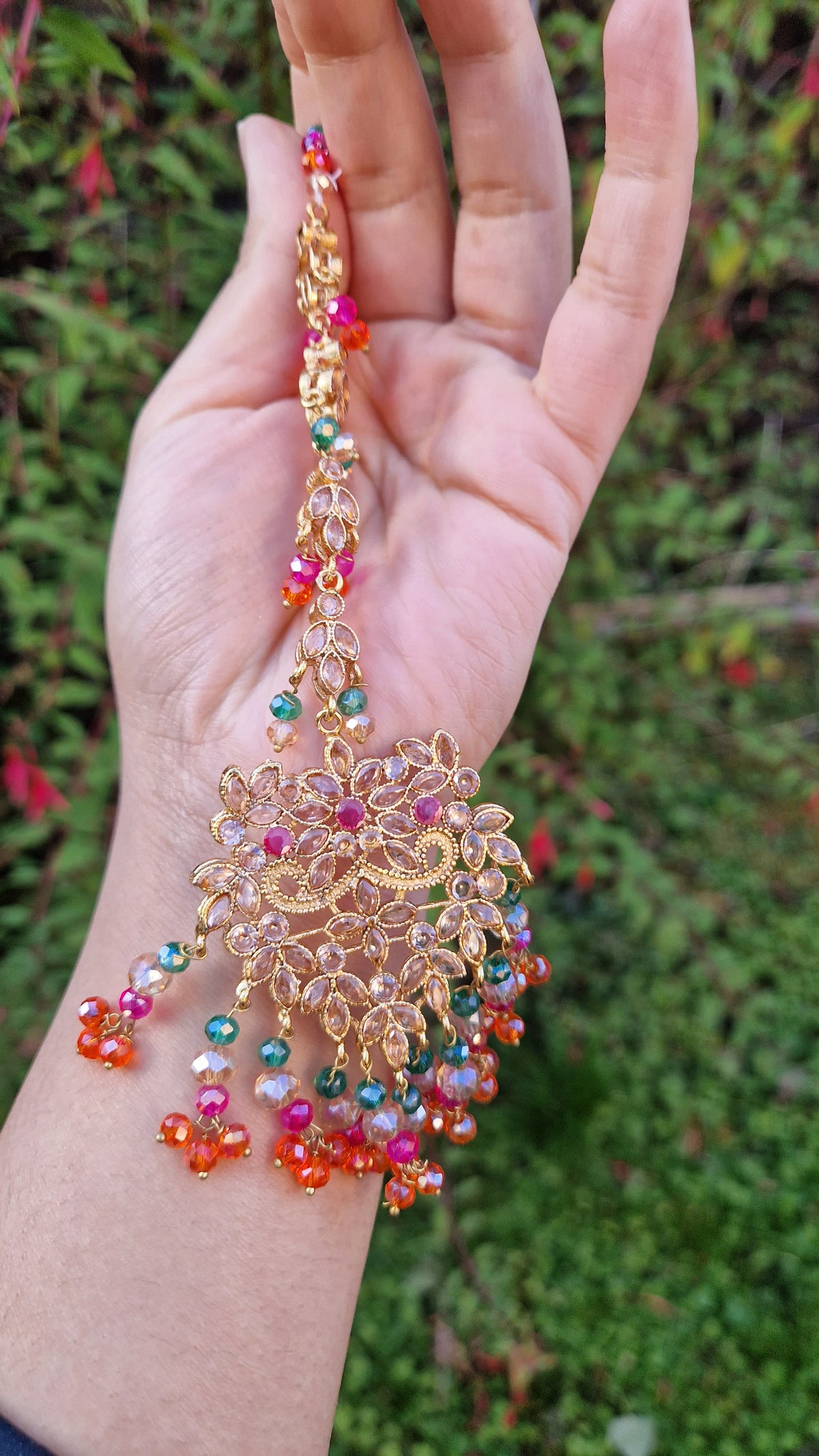 NAZIA- Stunning Mehndi Pakistani Choker Set - Mehndi Colours * INTRODUCTORY OFFER*