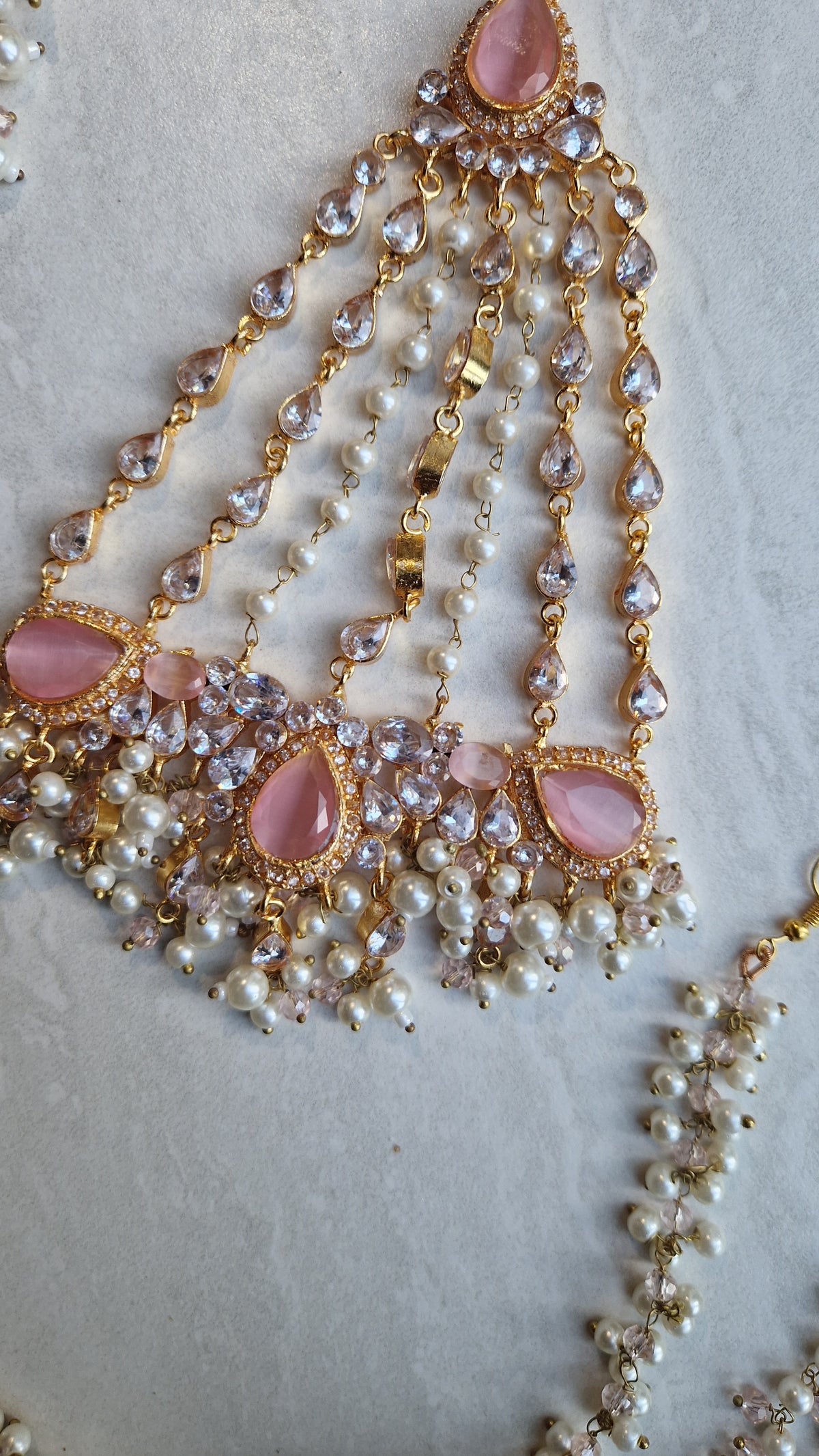 MYRA - Beautiful Pakistani Pearl inspired set -Medium quality Version
