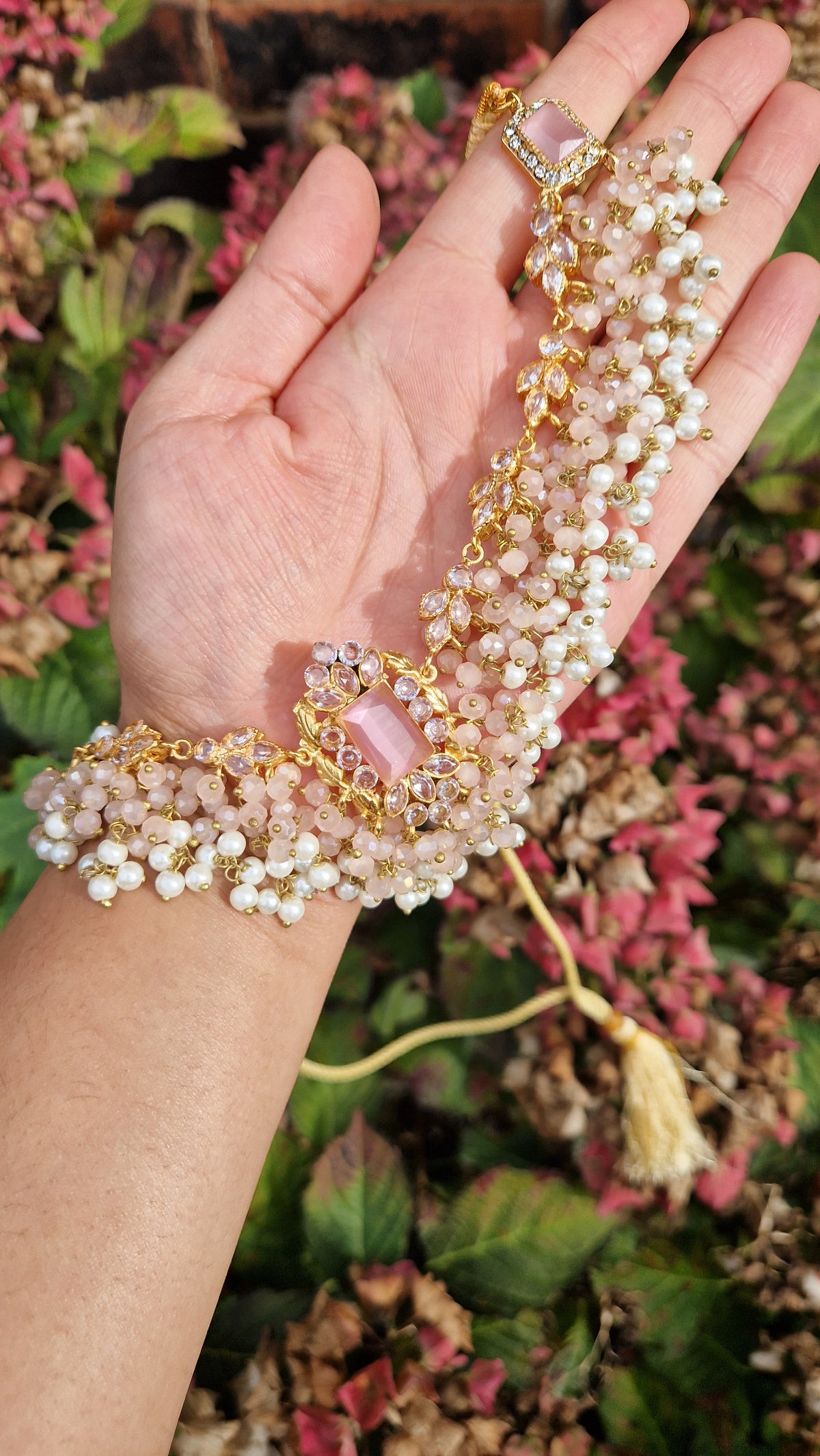 HUMASIYA - Beautiful Small elegant Pakistani Jewellery Set - PINK