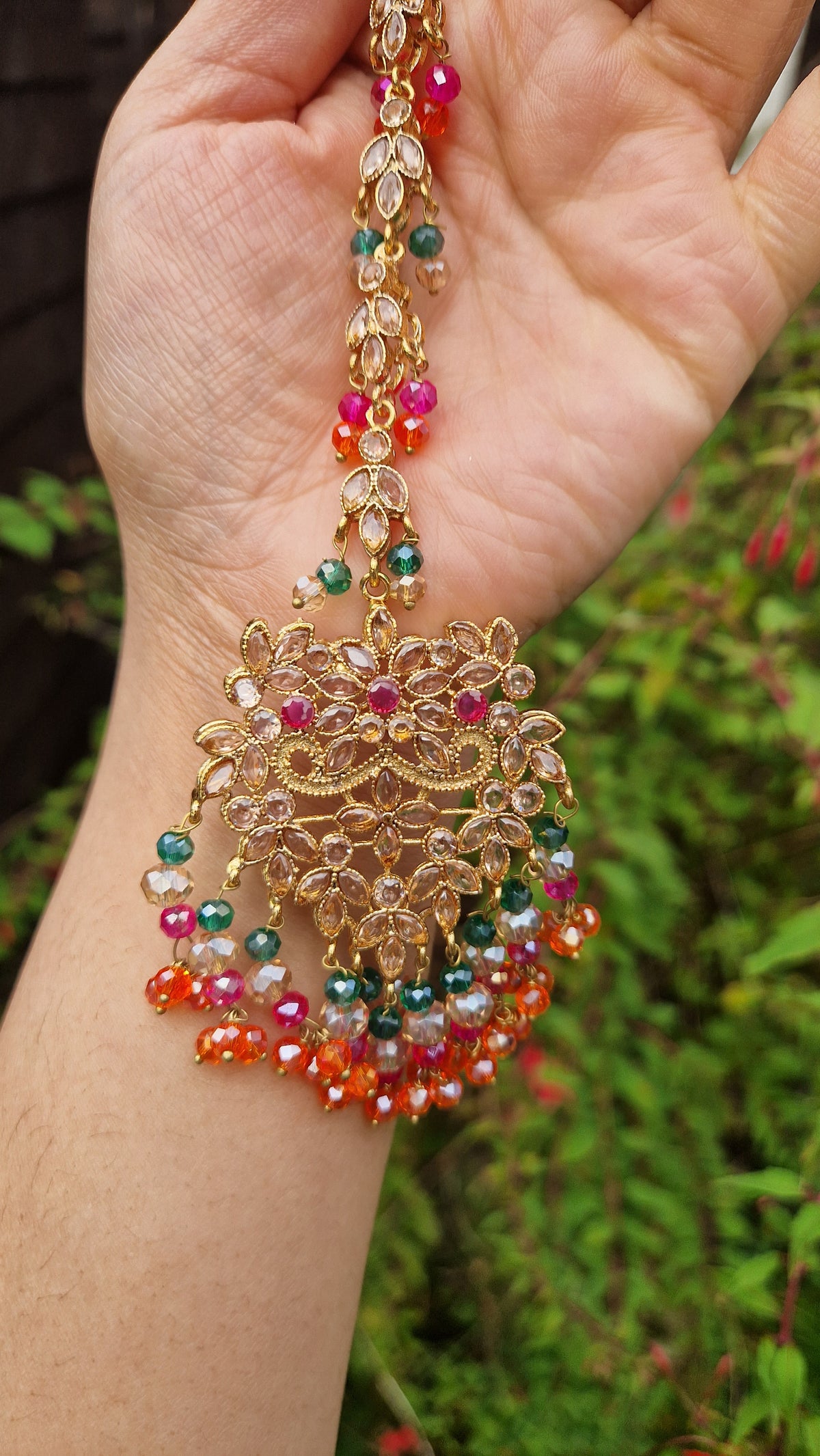 NAZIA- Stunning Mehndi Pakistani Choker Set - Mehndi Colours * INTRODUCTORY OFFER*