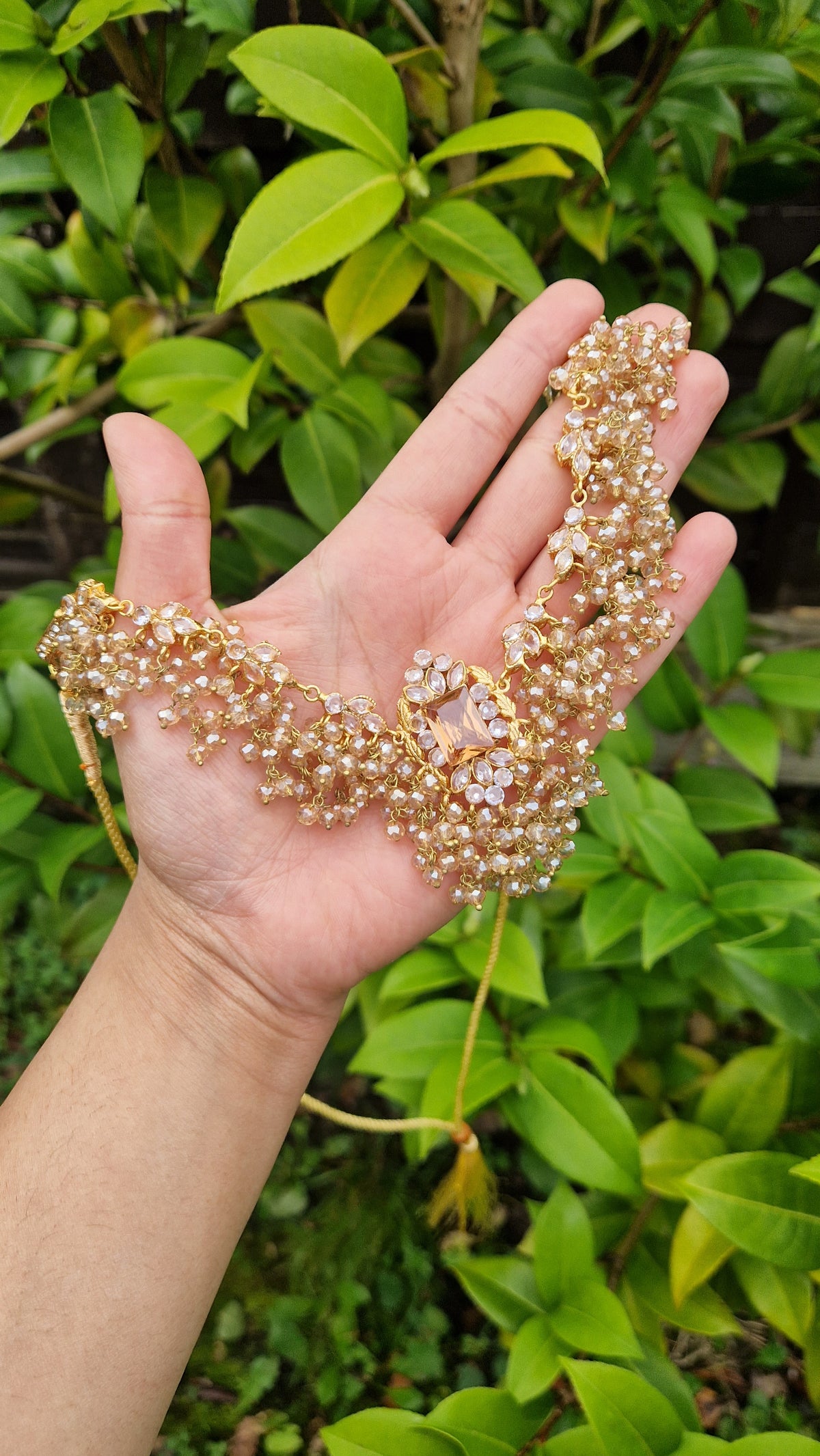 HUMASIYA - Beautiful Small elegant Pakistani Jewellery Set -  FULL GOLD