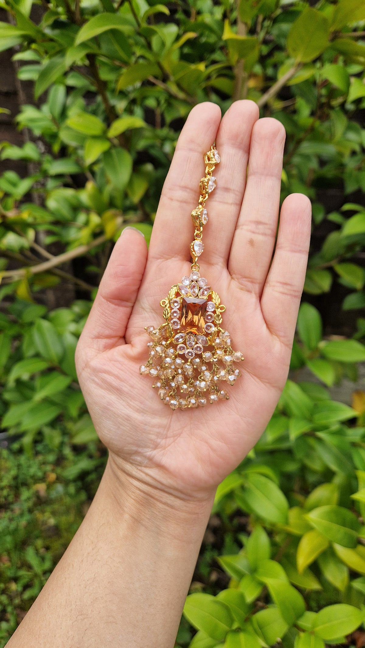 HUMASIYA - Beautiful Small elegant Pakistani Jewellery Set -  FULL GOLD