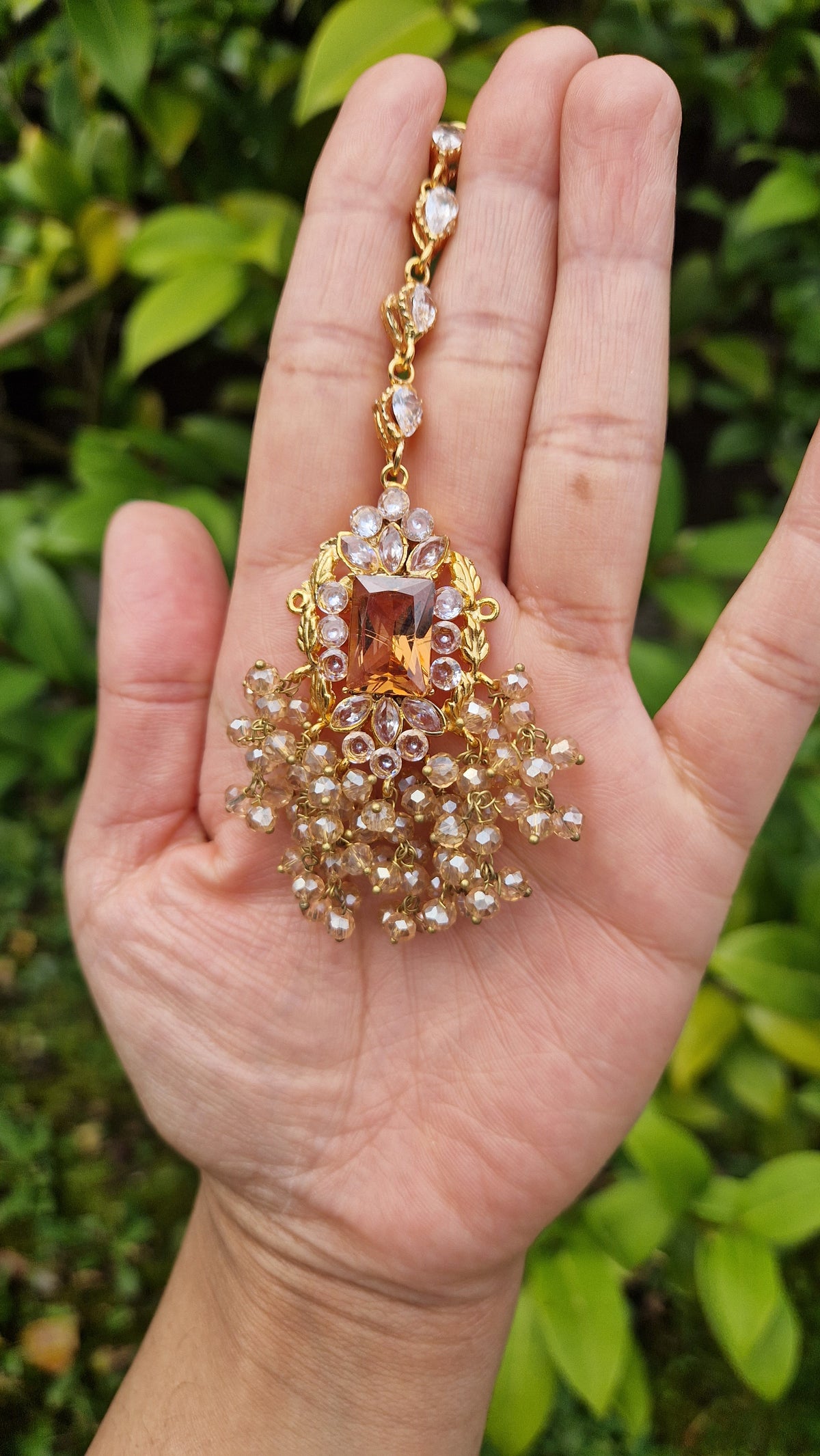 HUMASIYA - Beautiful Small elegant Pakistani Jewellery Set -  FULL GOLD