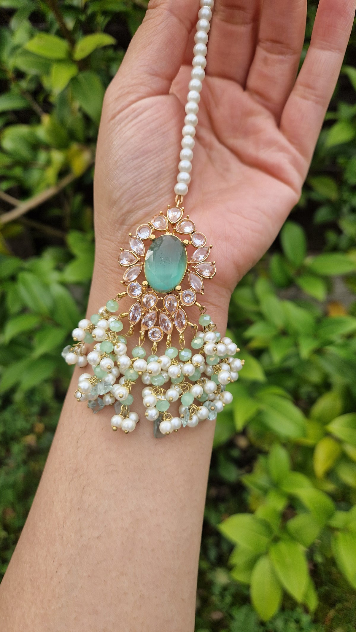 MEERI - Beautiful Pakistani 4 piece Elegant Set - Green/Mint