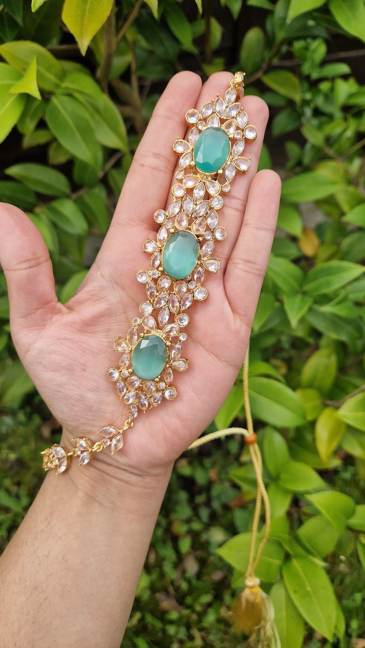 MEERI - Beautiful Pakistani 4 piece Elegant Set - Green/Mint