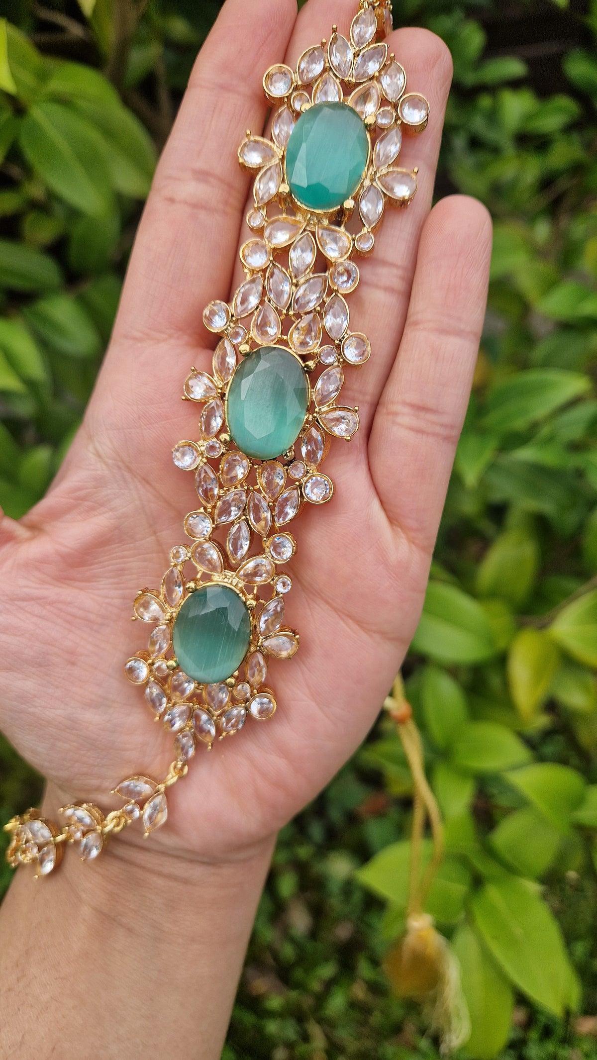 MEERI - Beautiful Pakistani 4 piece Elegant Set - Green/Mint