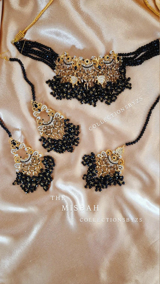 M I S B A H  - Black Pakistani Jewellery Set