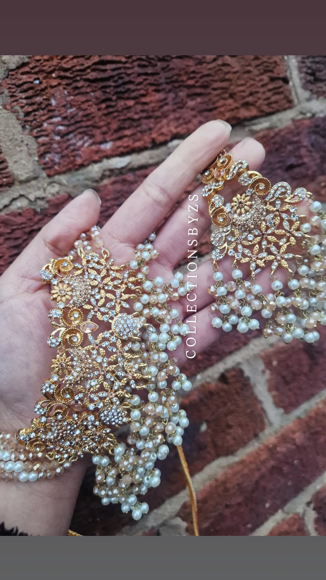 MISBAH -  Double Gold  Pakistani Choker Set