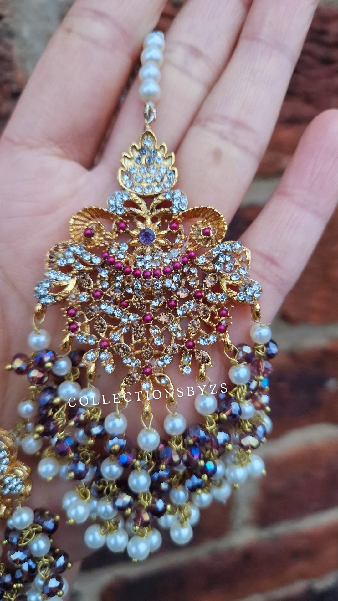 MISBAH  -  PURPLE- Pakistani Jewellery Set