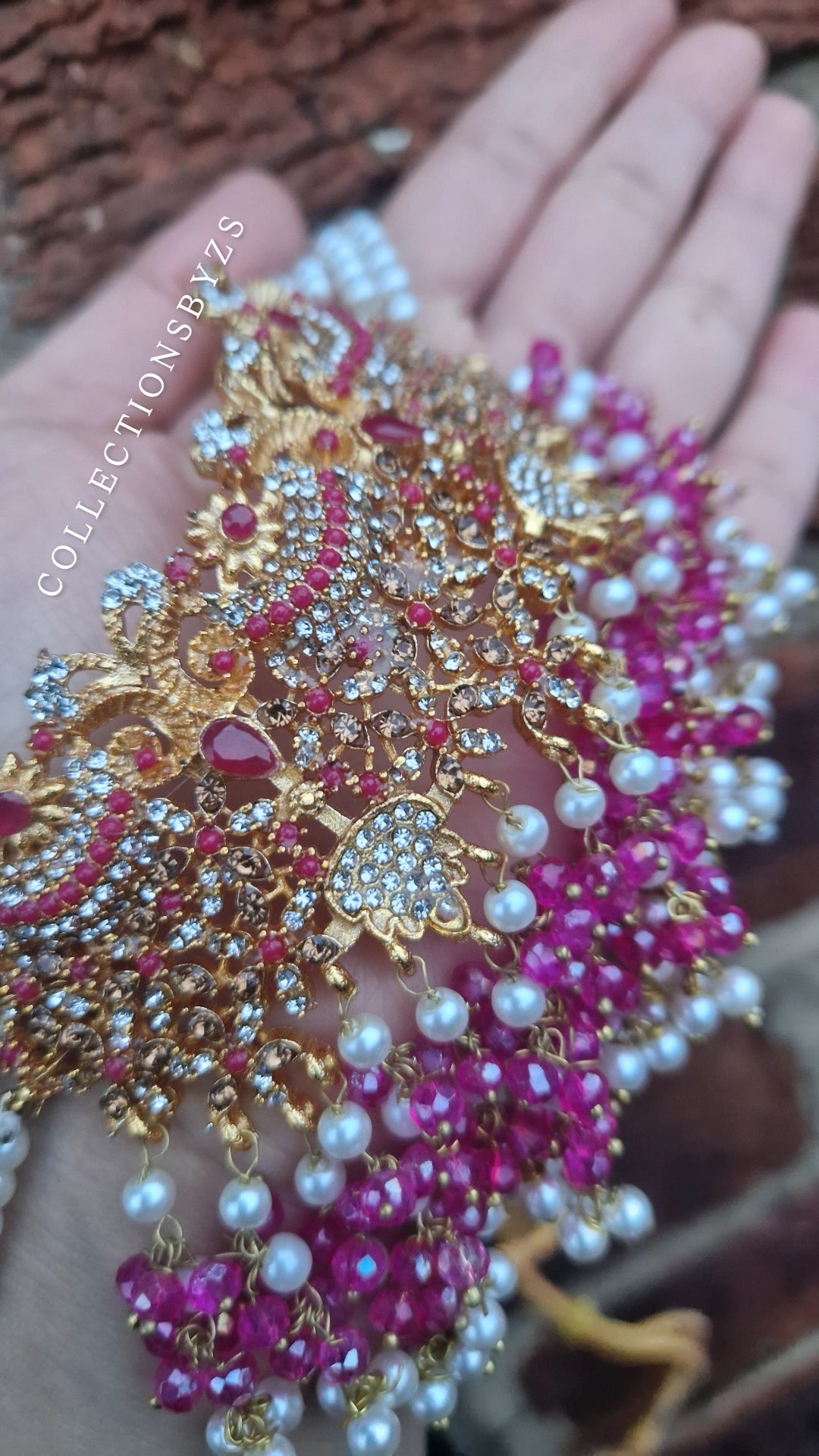 MISBAH  - SHOCKING PINK - Pakistani Jewellery Set